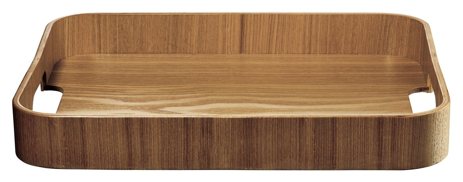 ASA SELECTION Dekotablett WOOD, Holztablett, Braun, B 35 cm, T 27 cm, Weidenholz, rechteckig, mit Griffen