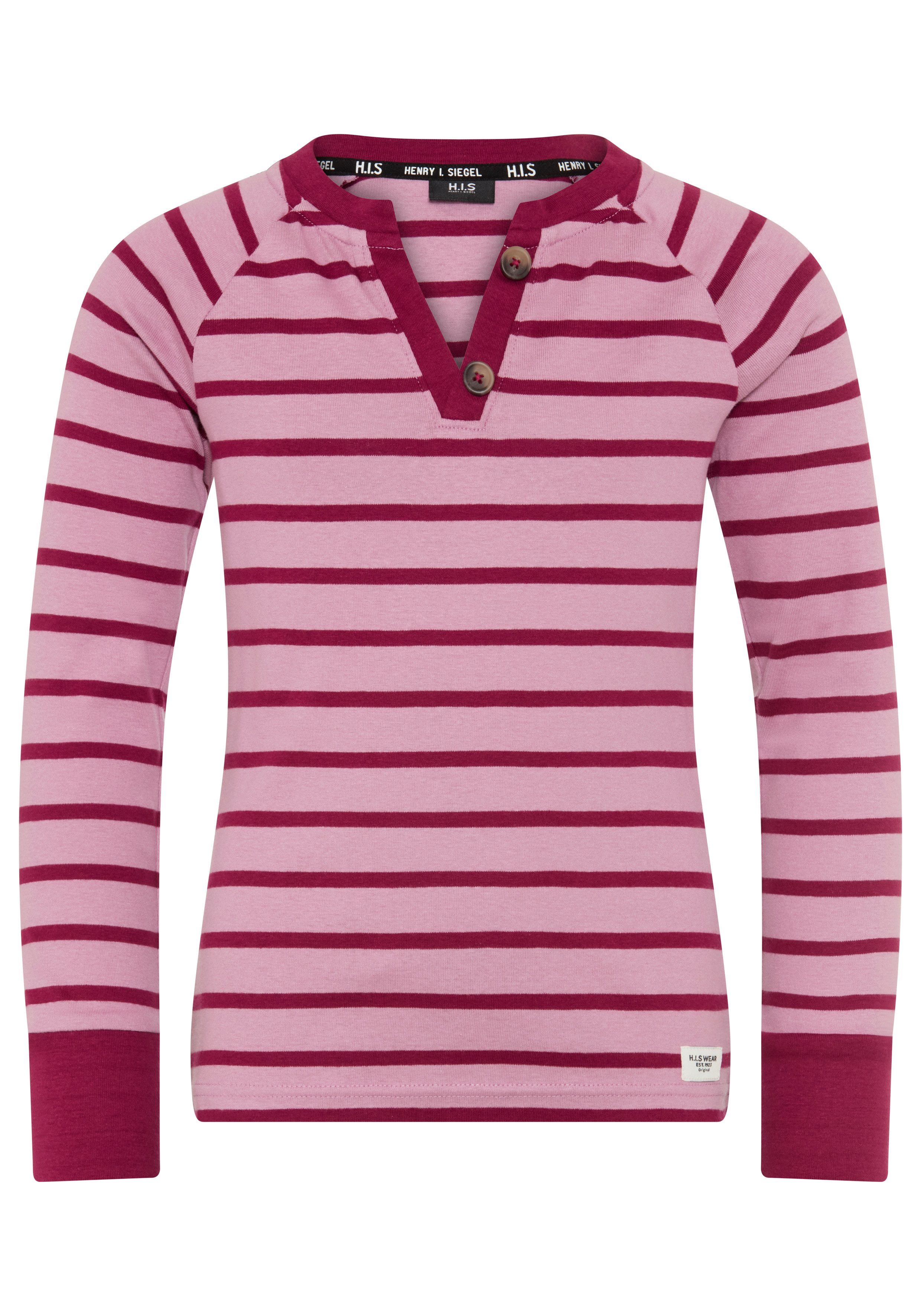 H.I.S Langarmshirt Garngewirktes Ripp-Shirt eng geschnitten, mit Raglanärmeln, hipp, für Alltag und Streetwear. € 16,99, (€ 16,99 pro 1 Stk).