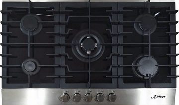 Kaiser Küchengeräte Backofen-Set EH 6306 RS +KCG 9386, Einbaubackofen,Schwarzes Stahl,79L 15 Fkt. +Gaskochfeld