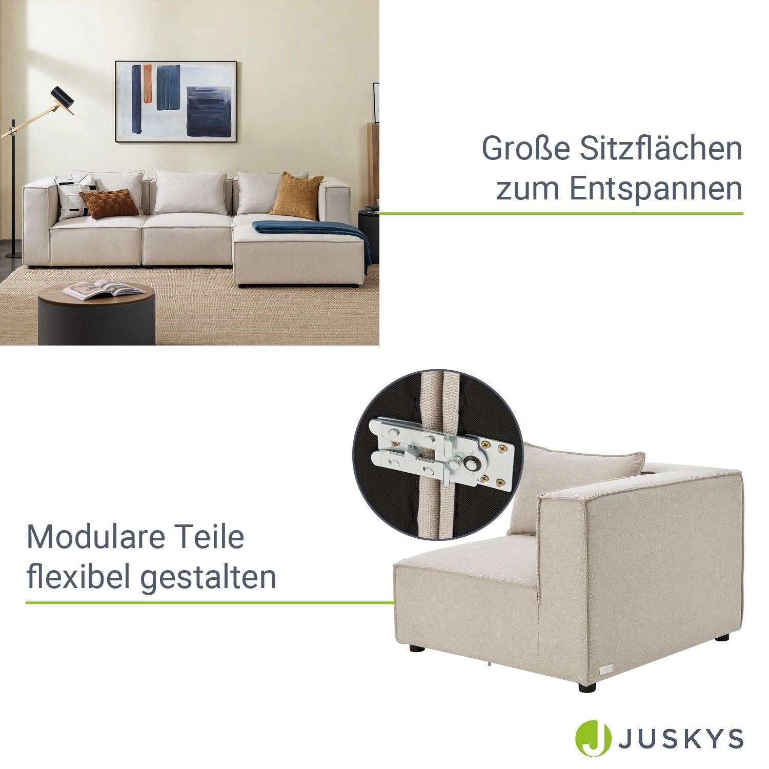 Kissen modulare für L, Couch mit 3 mane Wohnzimmer, Ecksofa & Sitzer Teile, Juskys 4 Domas,