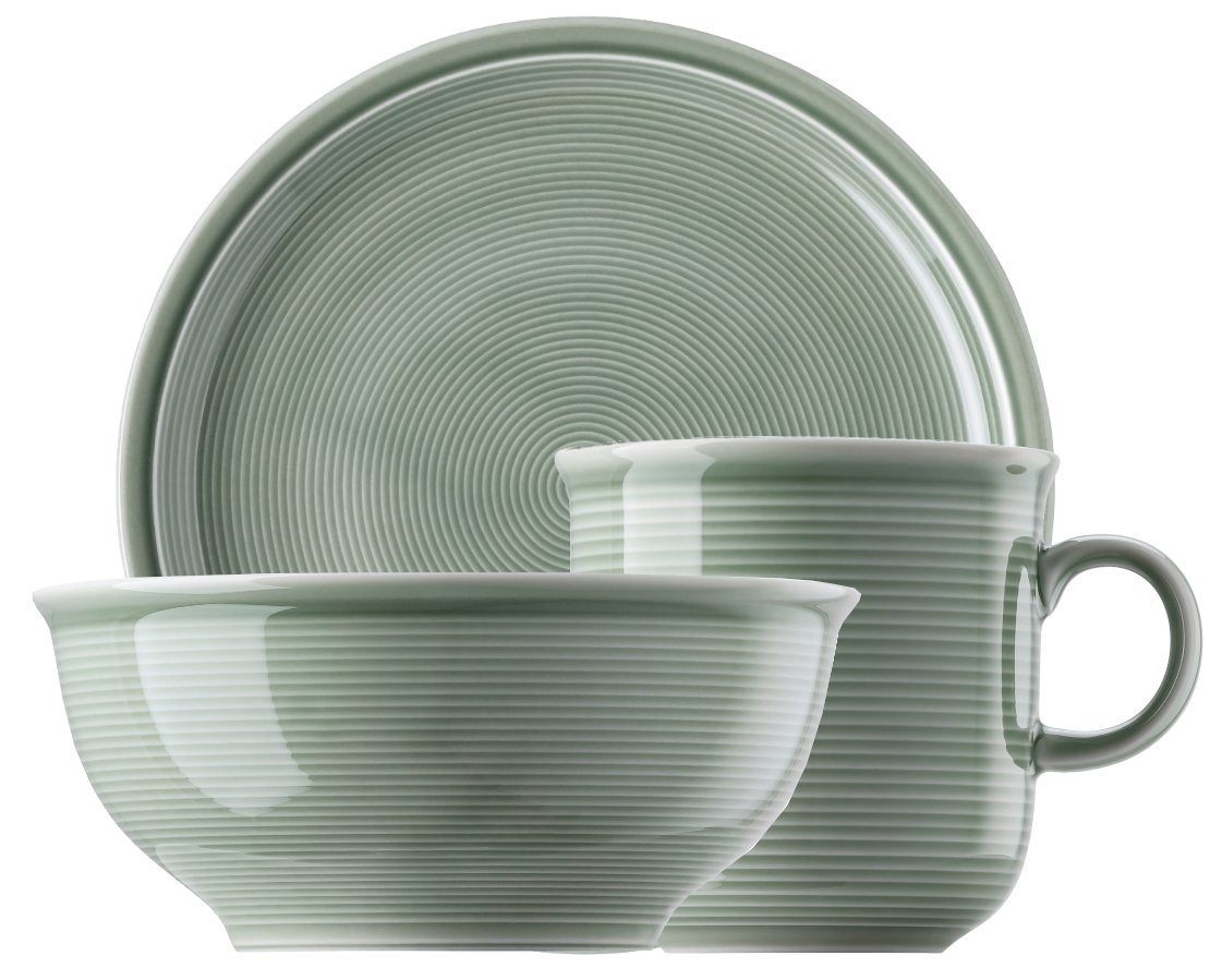 Thomas Porzellan Frühstücks-Set Trend Colour Moss Green Frühstücksset 3tlg