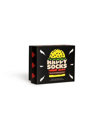 Happy Socks Freizeitsocken Happy Socks Blast Off Burger Geschenk Box