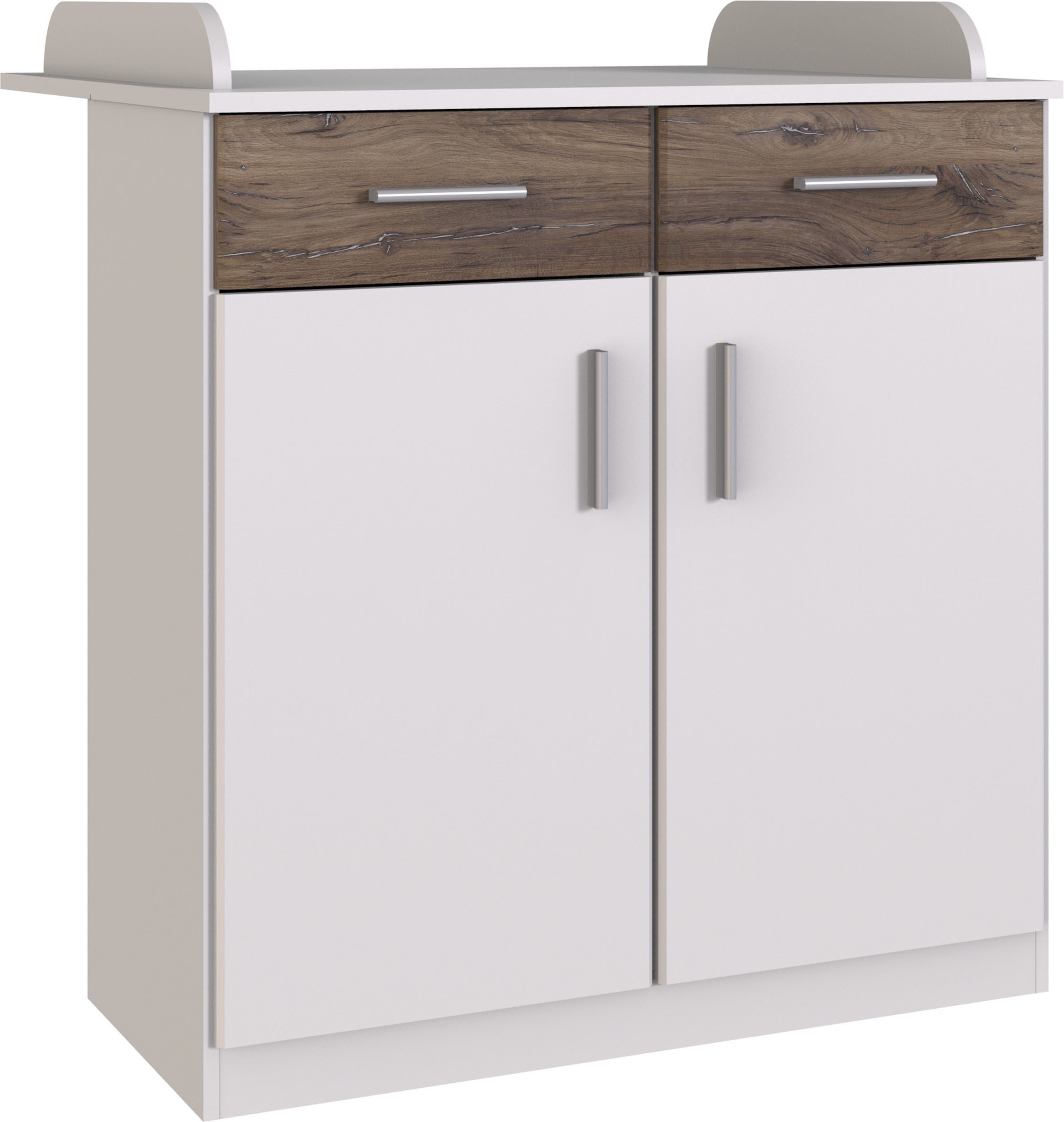 Wimex Wickelkommode Joker, mit 2 Türen und 2 Schubladen, Wickelhöhe 93cm, umbaubar zur Kommode