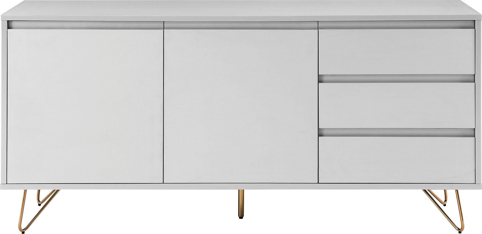 SalesFever Sideboard Bolton Zeitlose Kommode für stilvolle Ordnung, Kommode mit Hairpin Beinen, Breite 150 cm