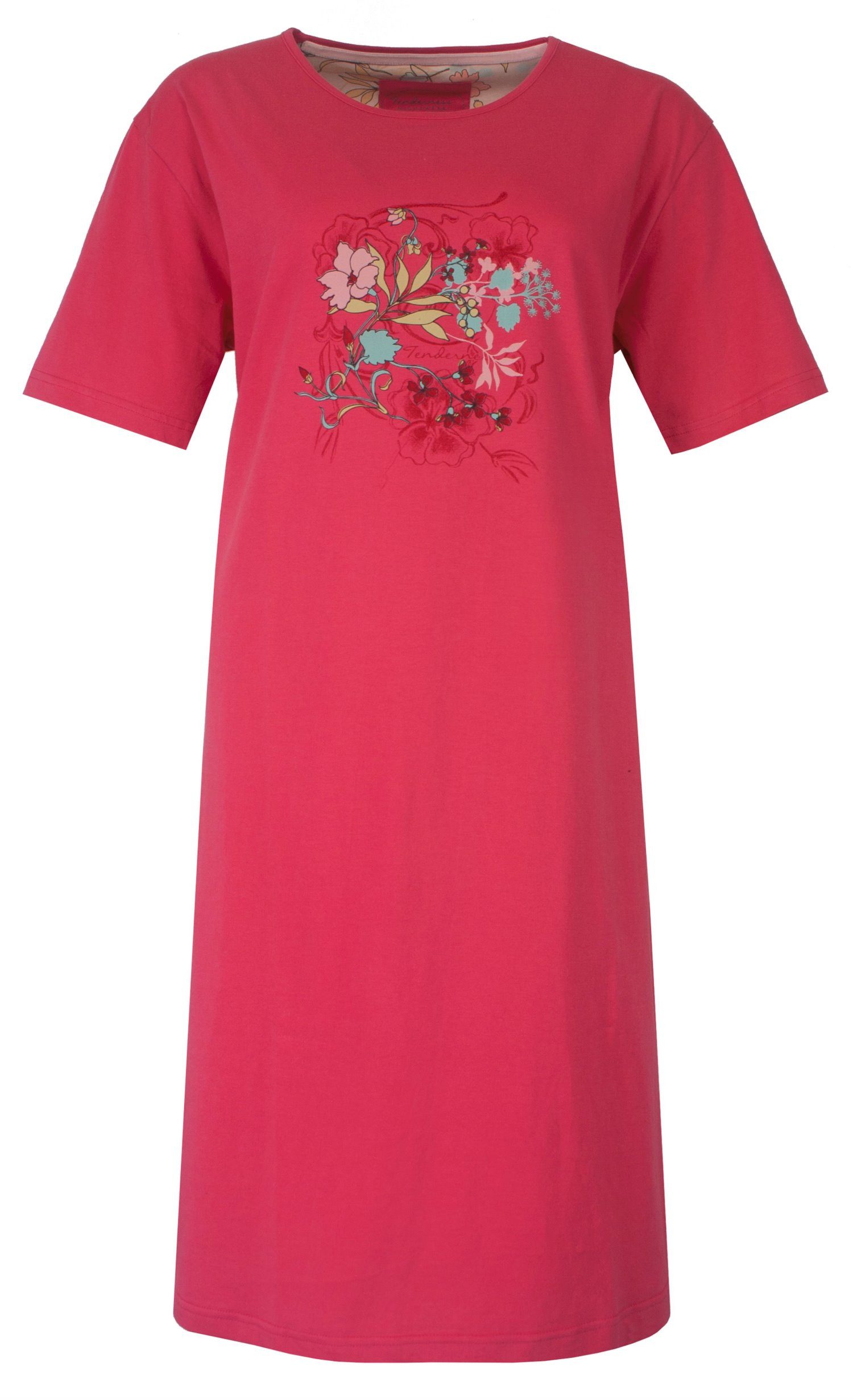 Tenderness Nachthemd Damen Schlafshirt mit kurzem Arm (1-tlg) Baumwolle günstig online kaufen