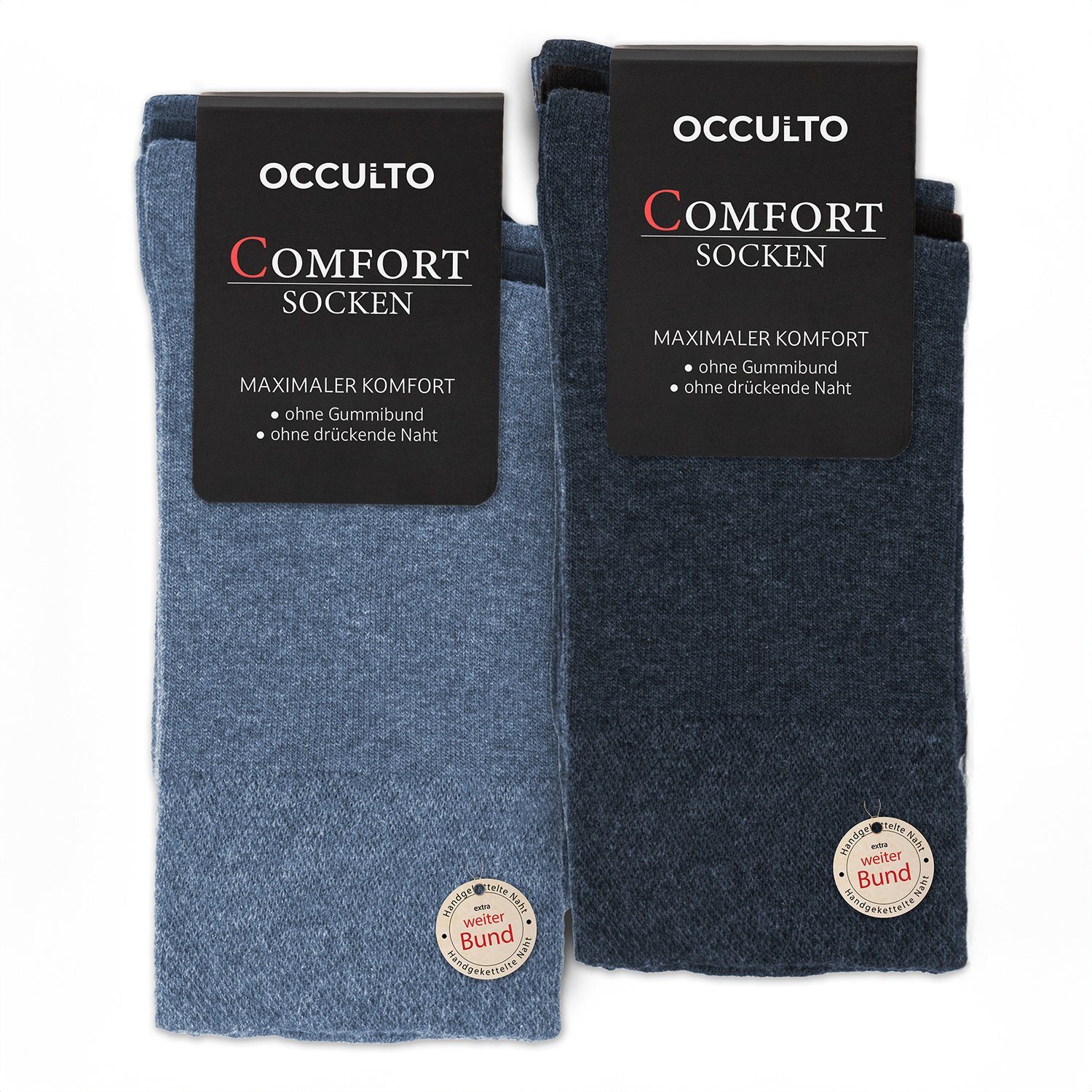 OCCULTO Businesssocken Herren Komfort Socken 10er Pack (Modell: Philipp) (10-Paar) BlueMix