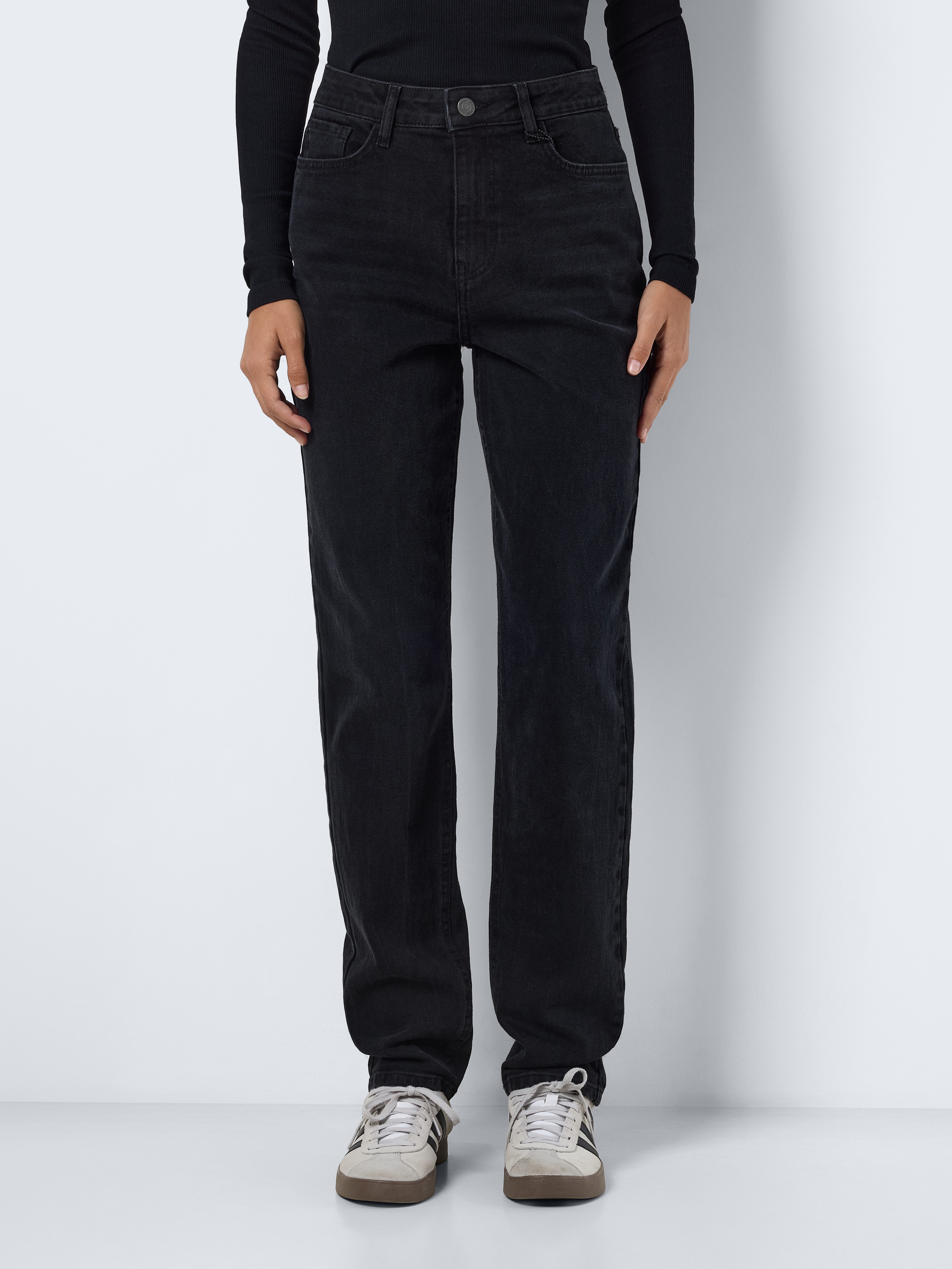 Noisy may High-waist-Jeans NMDAISY HW MOM FIT JEAN BLACK FWD NOOS