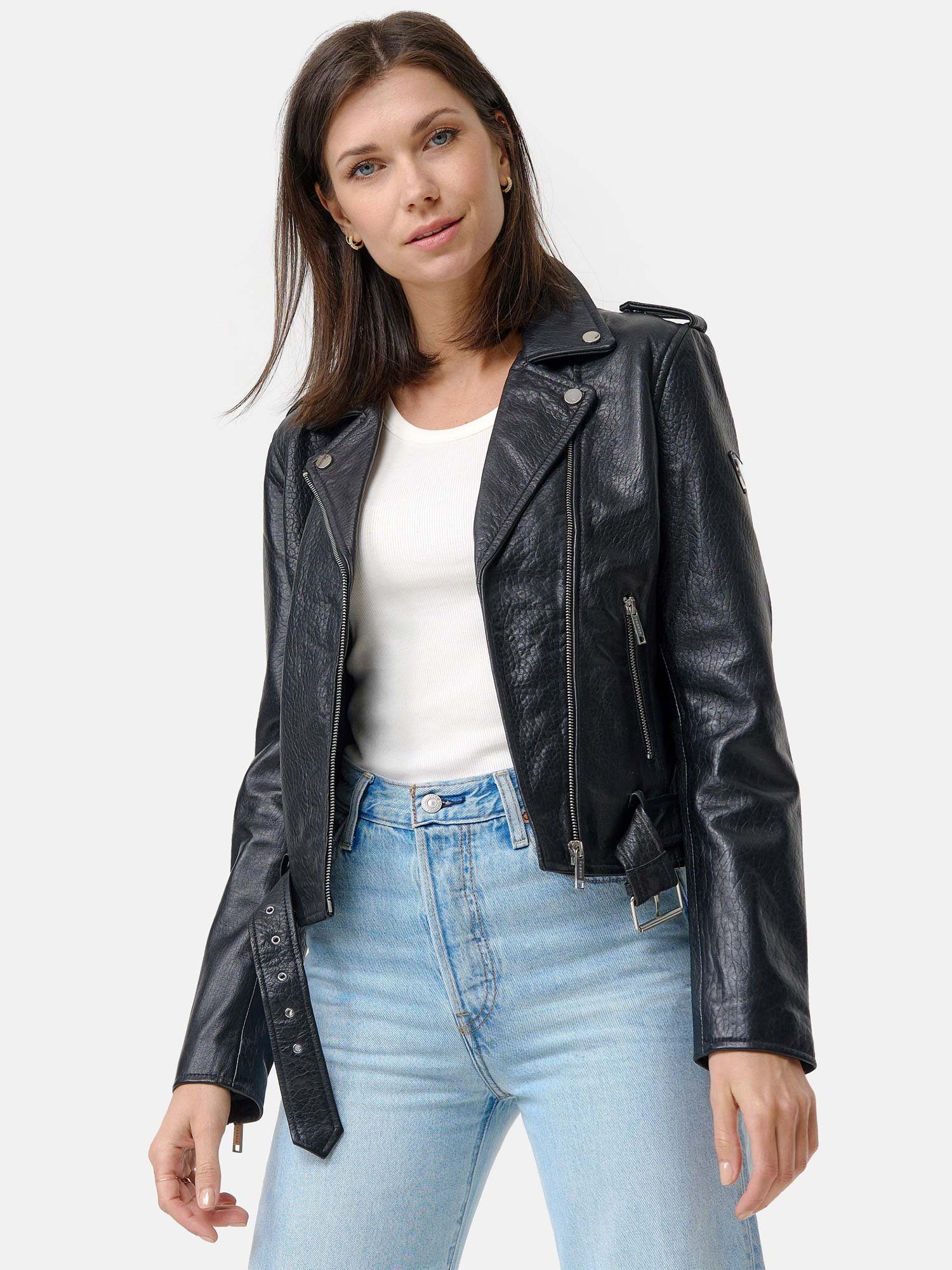 Tazzio Lederjacke F508 Biker Look mit günstig online kaufen