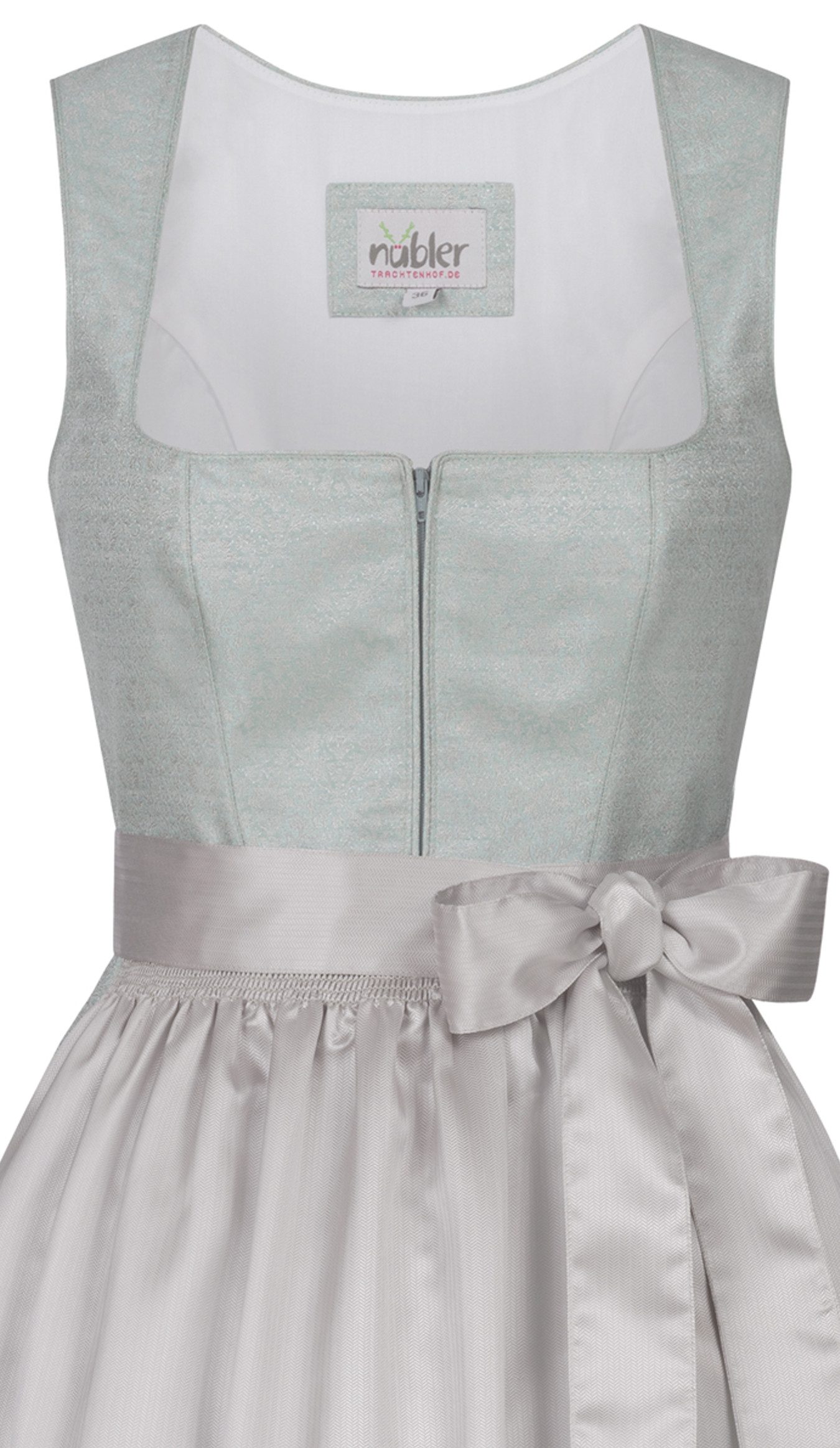 Nübler Trachtenkleid Midi Dirndl Giselle in Grün von Nübler - Rocklänge 60 cm – Bild 3 von 5