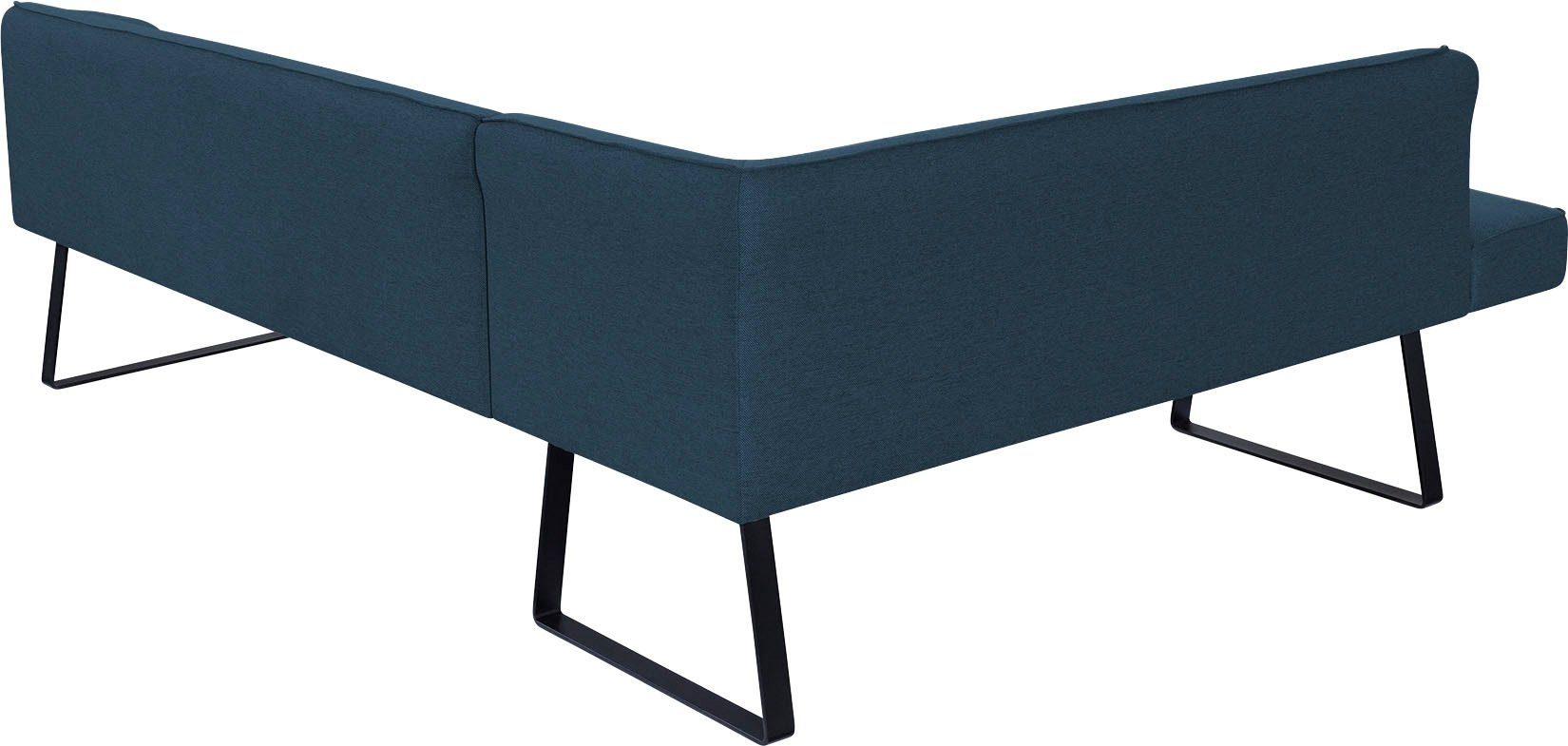 exxpo - sofa fashion Eckbank verschiedenen in mit Keder und Metallfüßen, Americano, Bezug Qualitäten