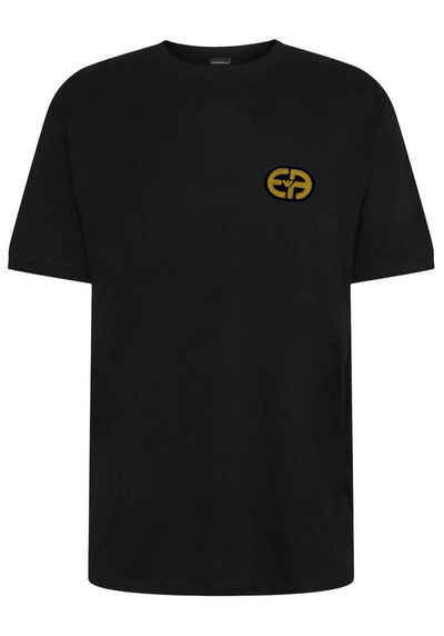Emporio Armani Kurzarmshirt Emporio Armani Klassisches T-Shirt mit Labelpatch auf der Brust