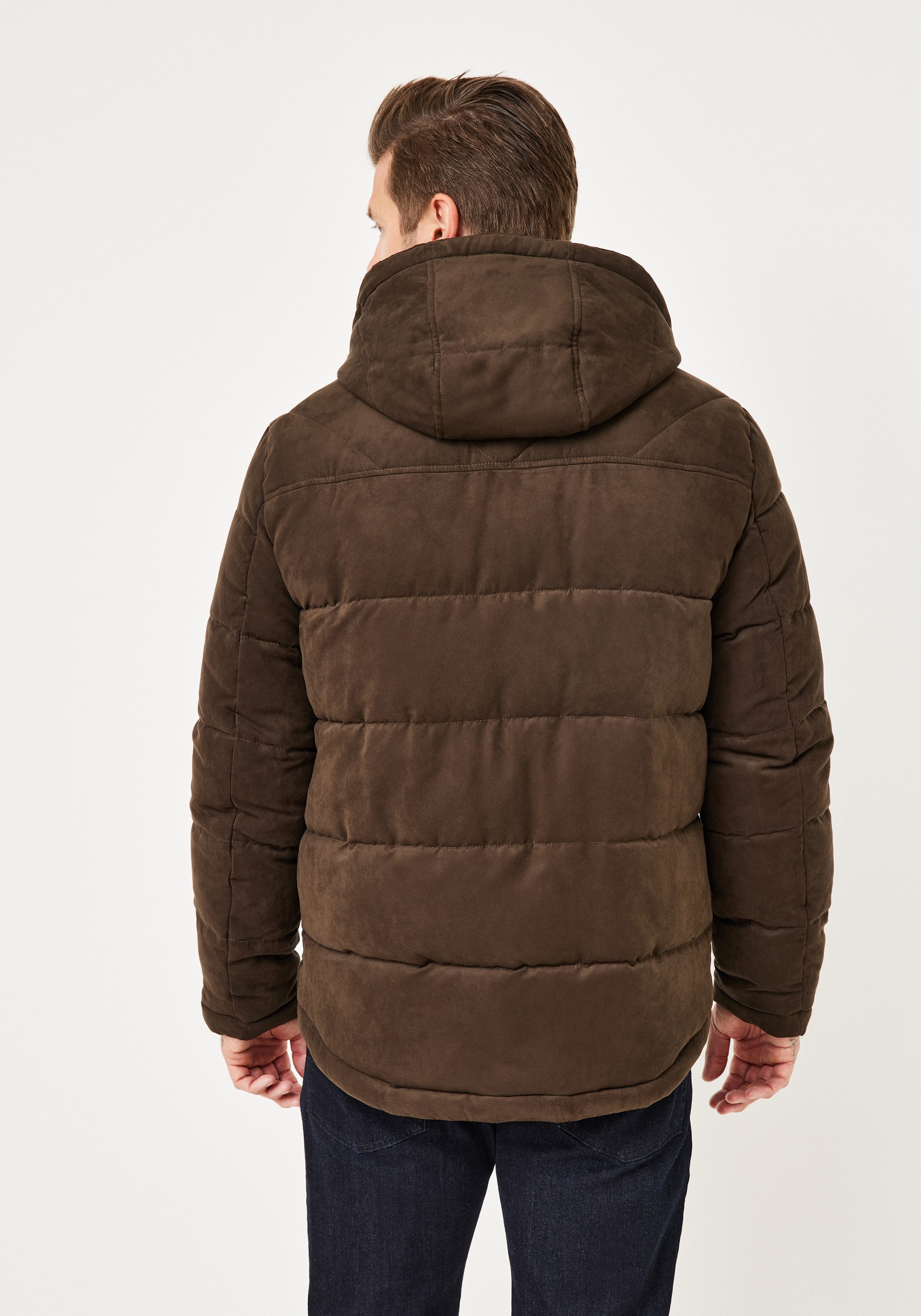 Redpoint Steppjacke QUENTIN Regular Fit Winterjacke in Wildlederoptik mit Kapuze