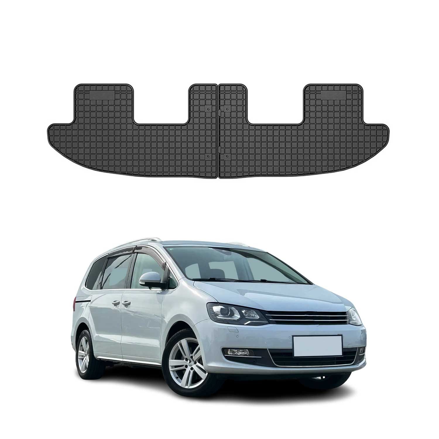 OMAC Auto-Fußmatten Fußmatten für VW Sharan 3. Sitzreihe 2010-2025 Automatten 2x (2 St), für VW Sharan 3. Sitzreihe 2010-2025 VW Sharan 3. Sitzreihe 2010-2025, Antirutsch,Wasserfest,Einfache Installation