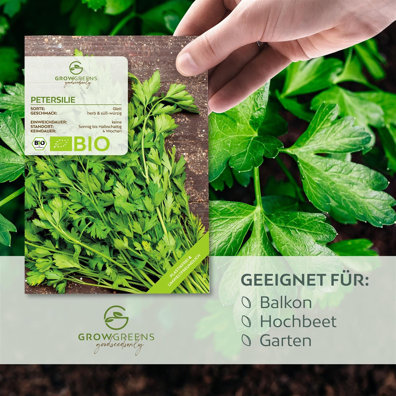 Growgreens Kräutersamen BIO Petersilie Samen glatt günstig online kaufen