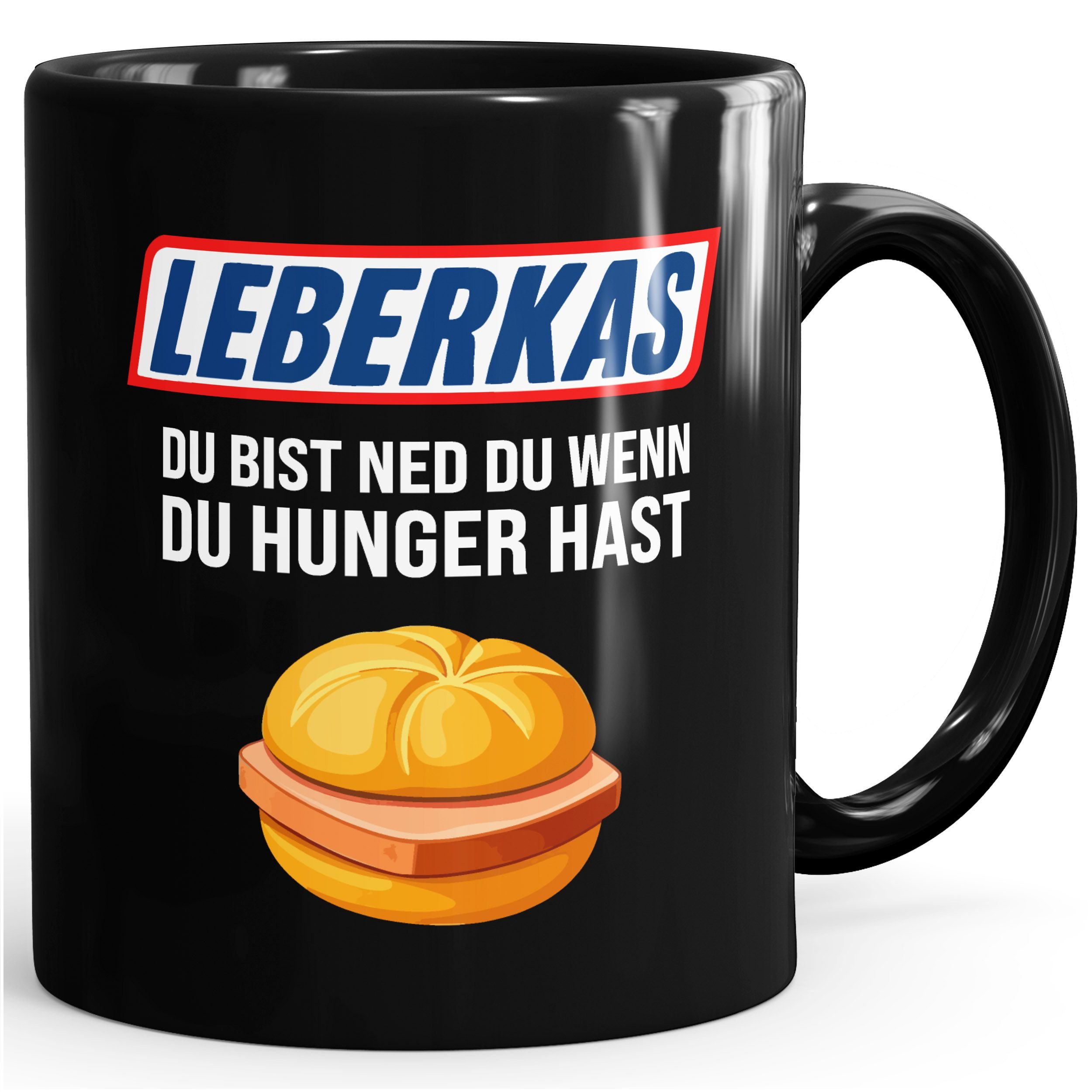MoonWorks Tasse Tasse Spruch – Leberkas, du bist ned du wenn du hunger hast – für das, Keramik
