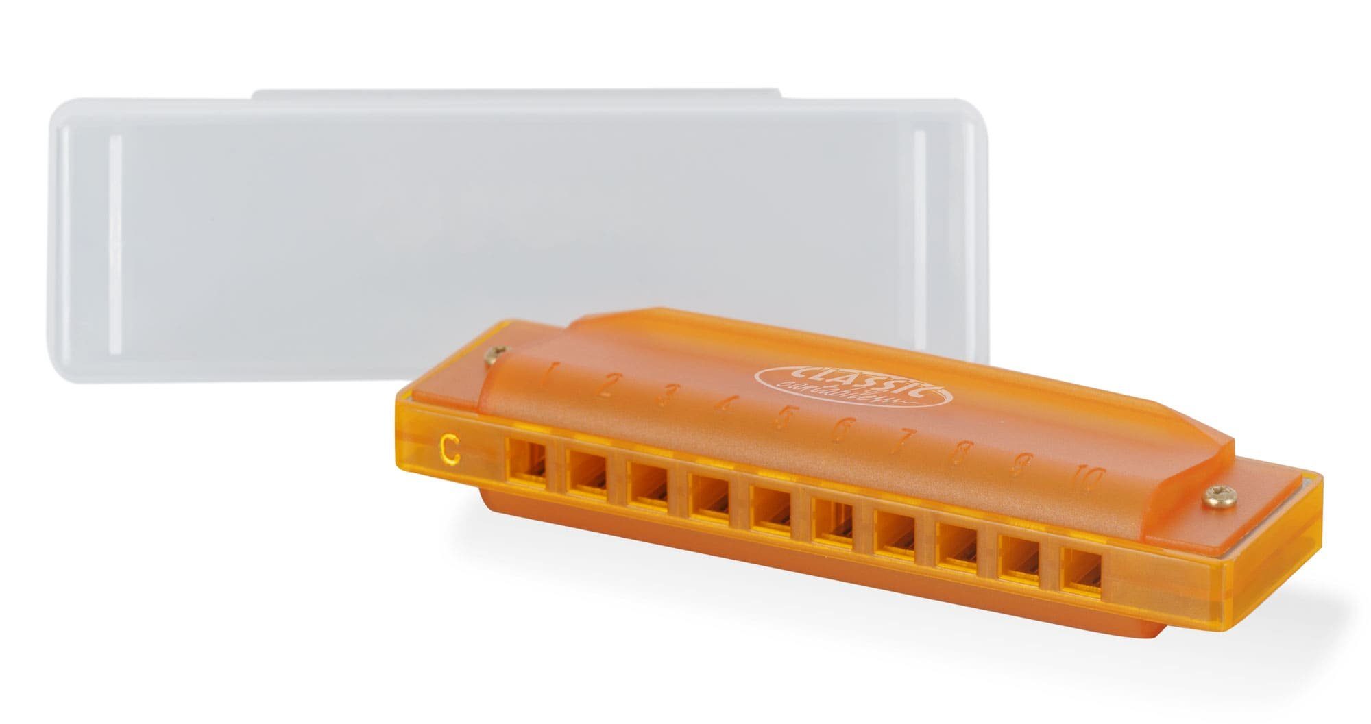 Classic Cantabile Mundharmonika FunKids Blues Harmonica ideal für Kinder, C-Dur C, diatonisch, inkl. Kunststoff-Etui, 20 Stimmzungen aus Phosphorbronze