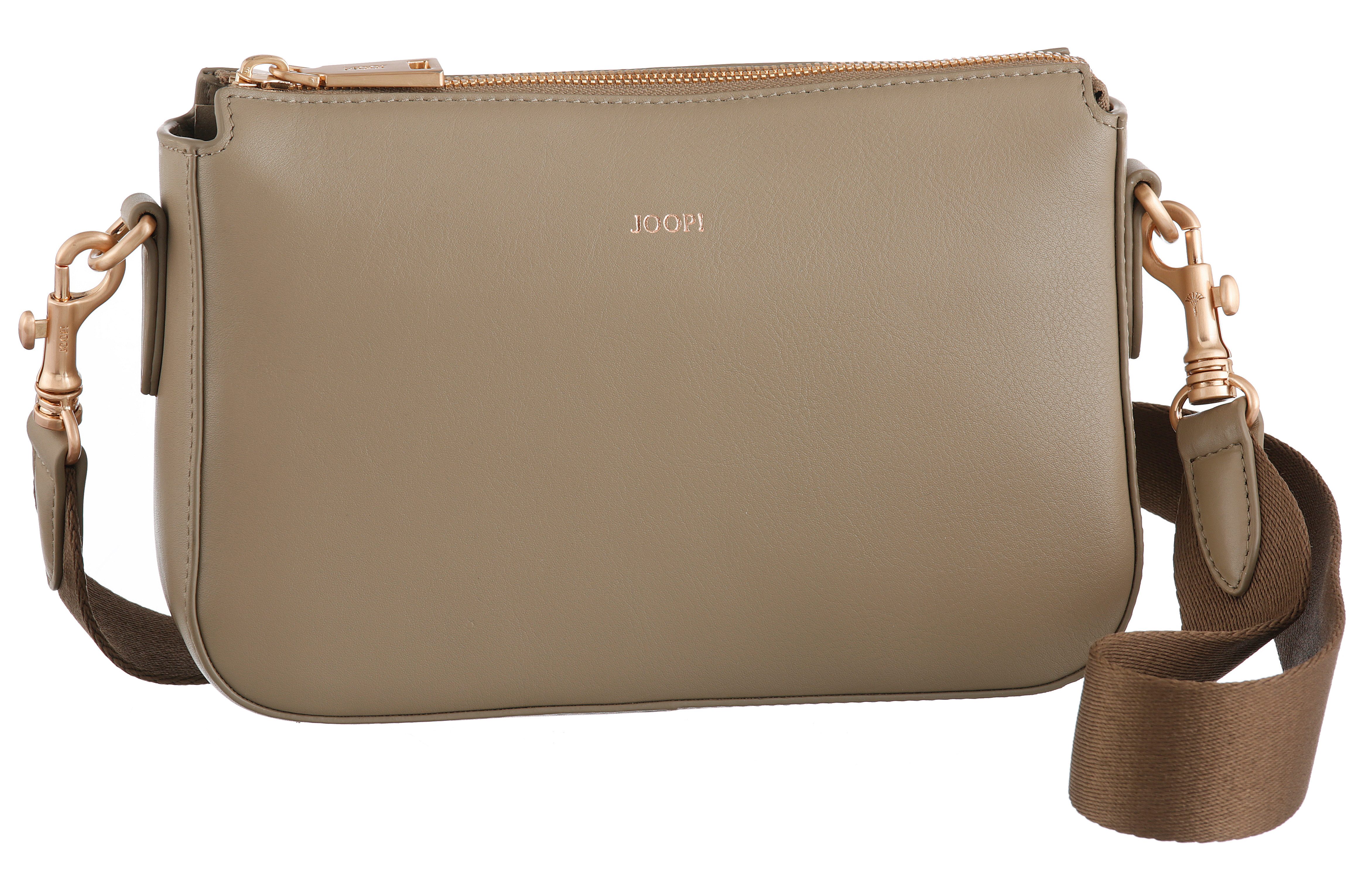 JOOP! Umhängetasche sofisticato 1.0 jasmina shoulderbag shz, Damen Handtasche, Schultertasche mit Logoprägung
