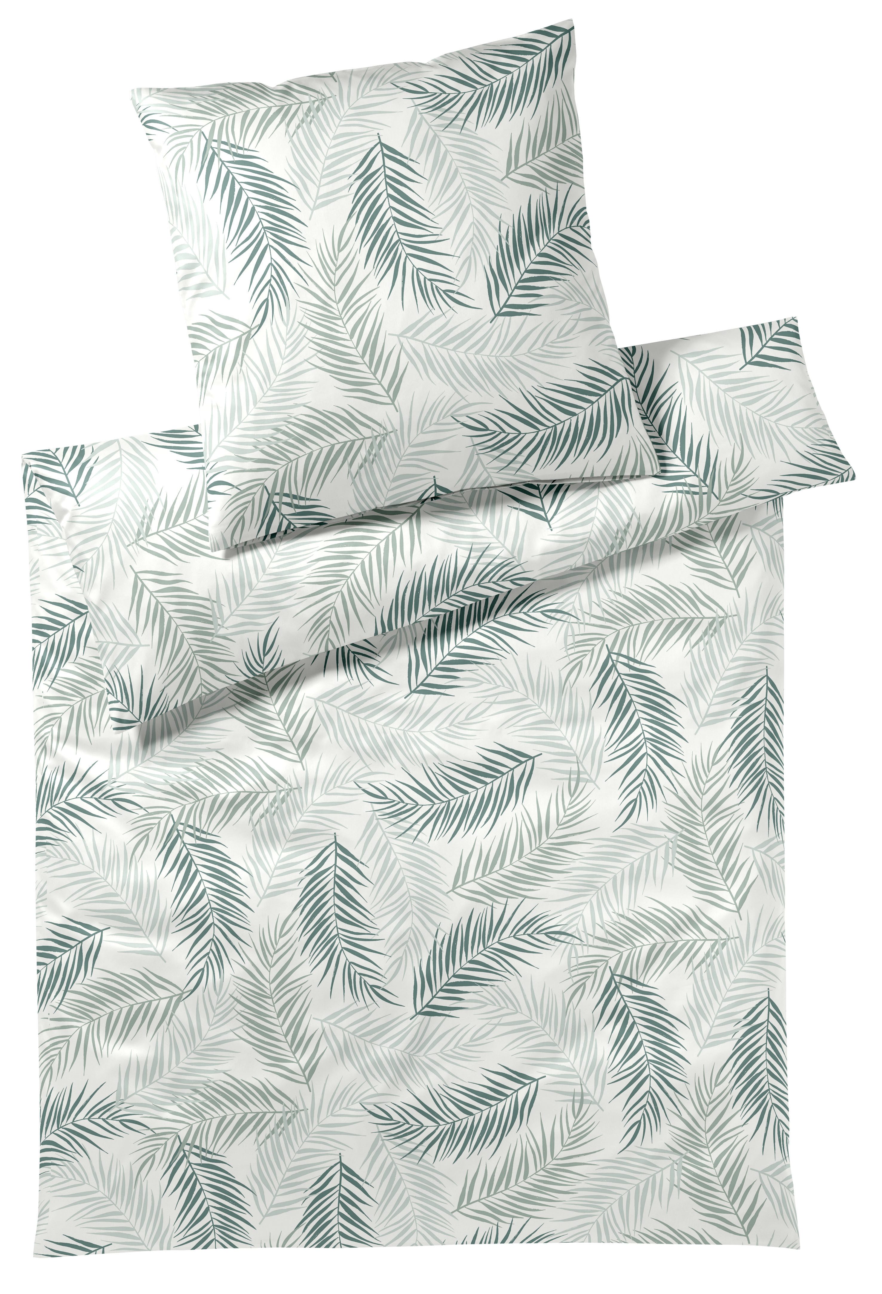 Elegante Bettwäsche Palm, Satin, 2 teilig, günstig online kaufen