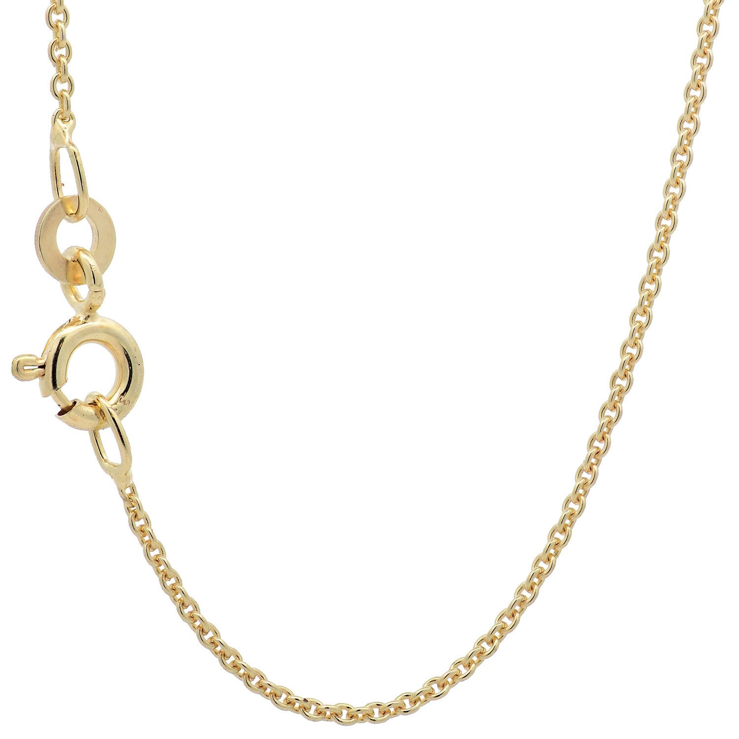Goldkette Goldkette Ankerkette rund Länge 36cm - Breite 1,2mm - 333-8 Karat Gold