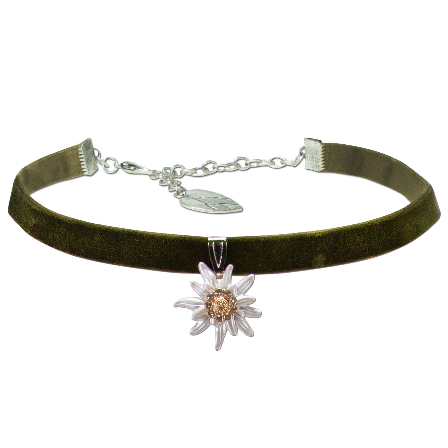 Choker Trachten-Samt-Kropfband Greta (grün)