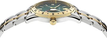 Versace Quarzuhr GRECA TIME GMT, VE7C00623, Armbanduhr, Herrenuhr, Datum, Swiss Made, Leuchtzeiger, 2. Zeitzone