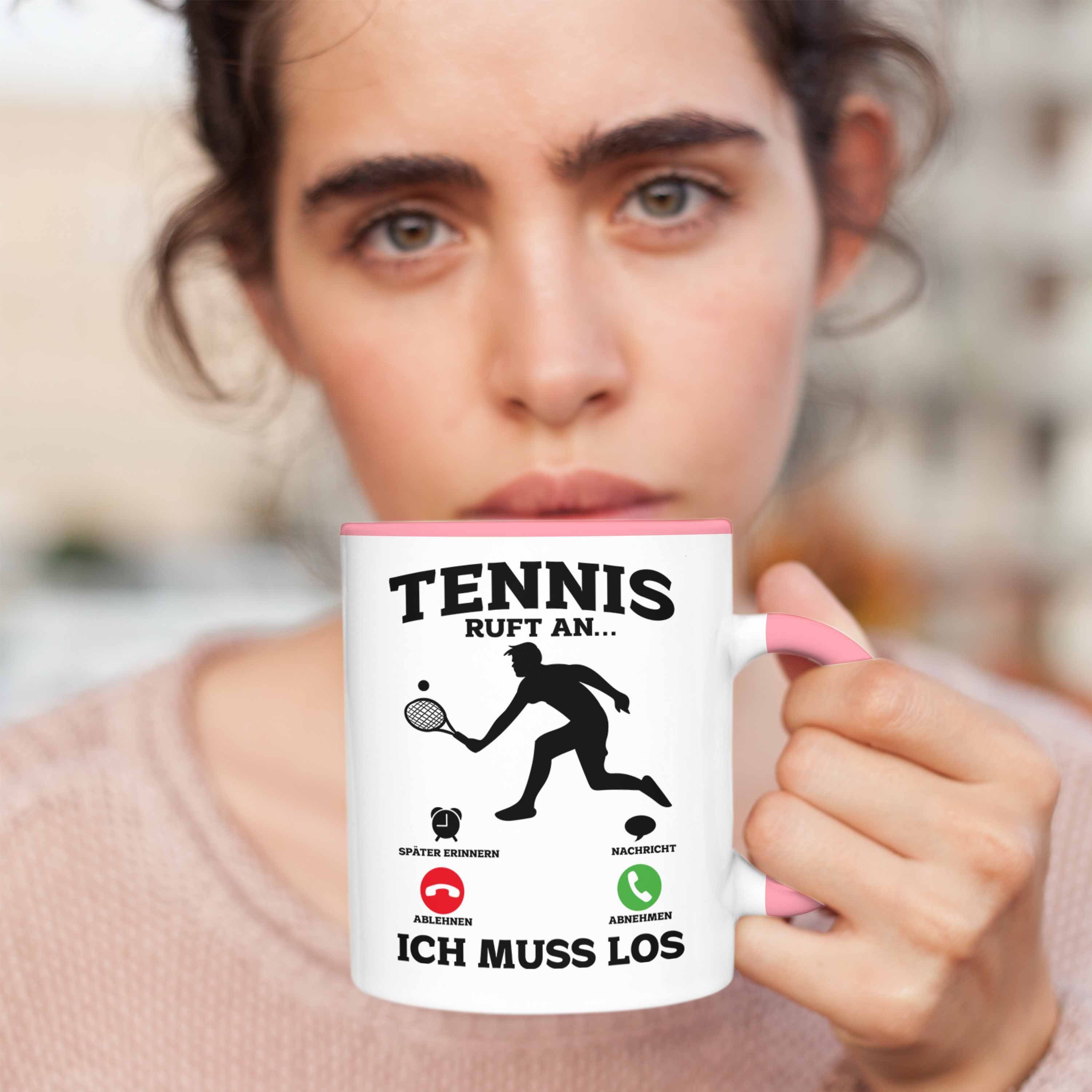 Trendation Tasse Tennis Tasse Rosa - Lustige Tasse Tennisfans Geschenkidee Tennissp Geschenk