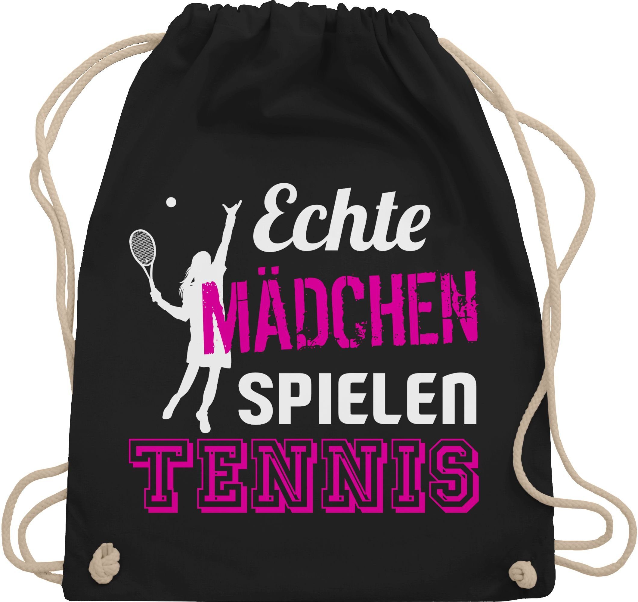 Turnbeutel Echte Mädchen spielen Tennis