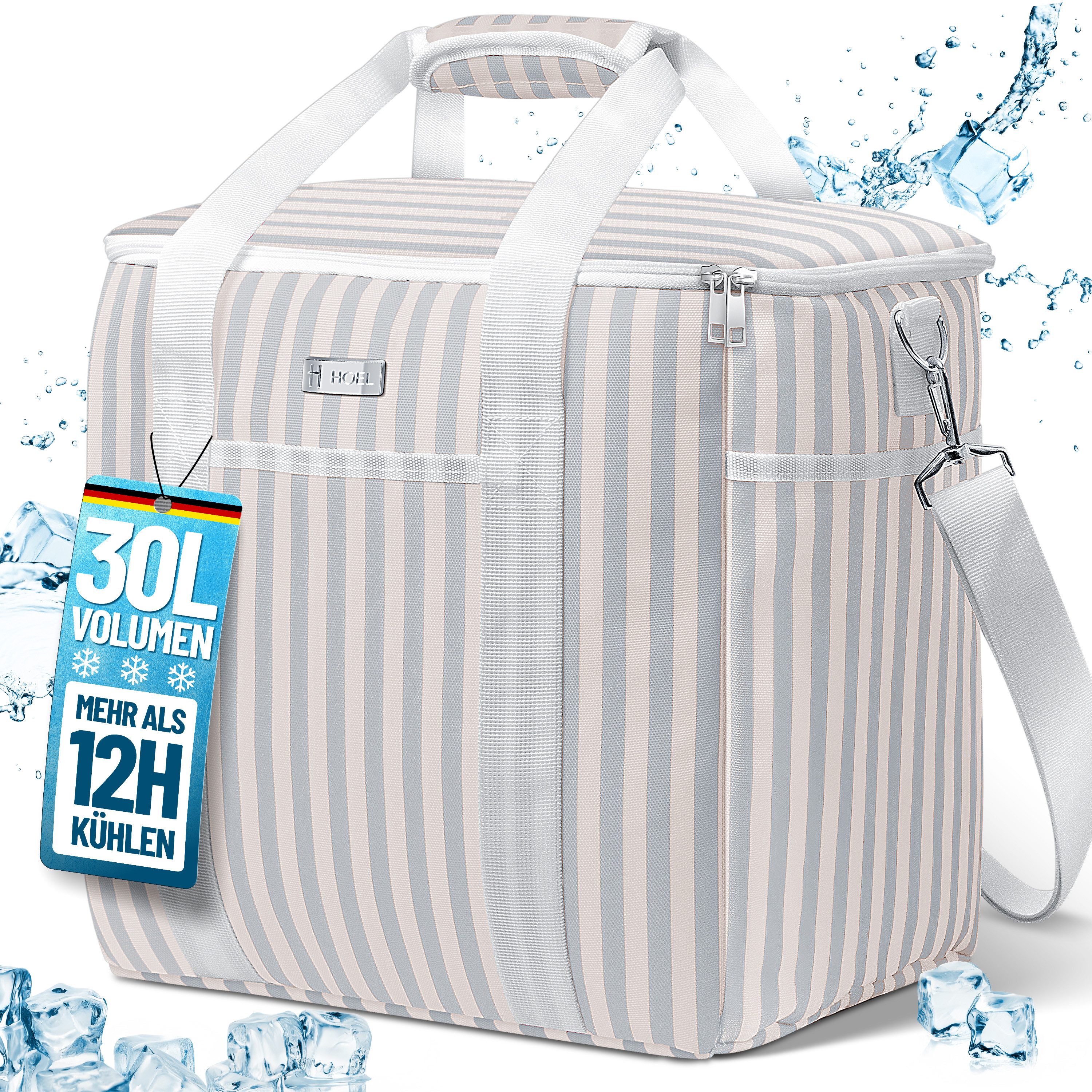 HOEL Kühltasche HOEL Kühltasche klein 20L & Gross 30L - Isoliertasche - Lunchtasche