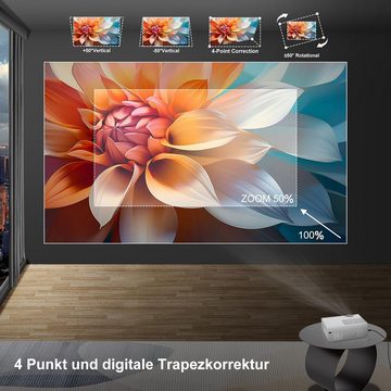 Eroshoo 5G WiFi Heimkino Portabler Projektor (12000 lm, 12000:1, 1920 x 1080 px, Native 1080P Unterstützung für 4K Kompatibel mit HDMI USB/Fire)