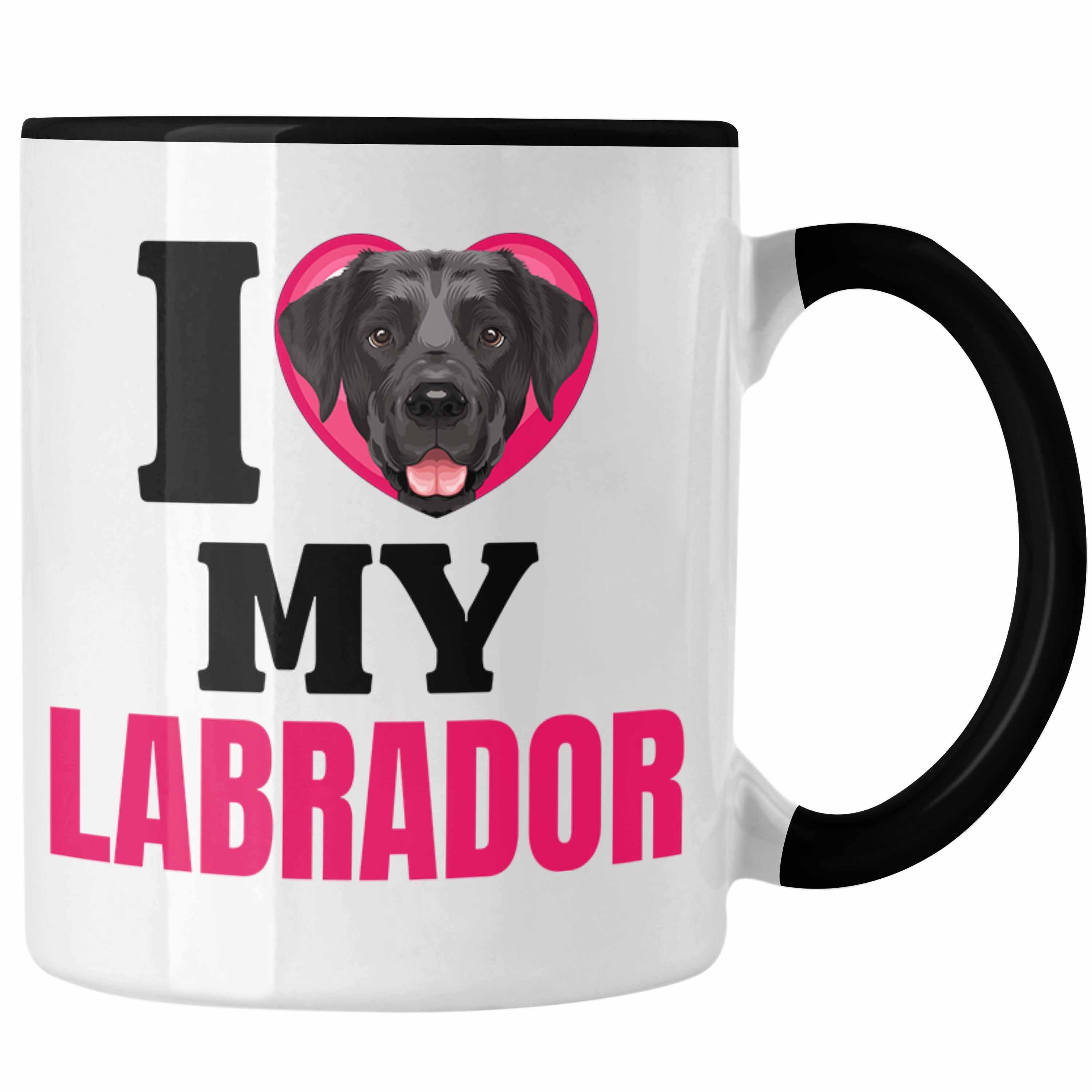 Trendation Tasse Labrador Besitzerin Tasse Geschenk Lustiger Spruch Geschenkidee I Love Schwarz | Teetassen
