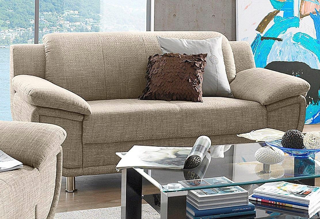 TRENDMANUFAKTUR 2-Sitzer "Rondo, Breite 178 cm, breite Armlehnen, Füße chro günstig online kaufen