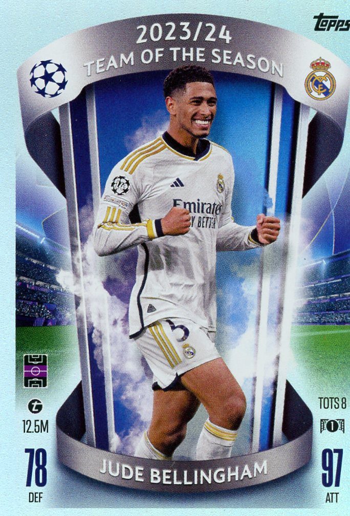 Topps Sammelkarte TOTS8 - Jude Bellingham - UCL 2023/24 Team of the Season - 2024/2025