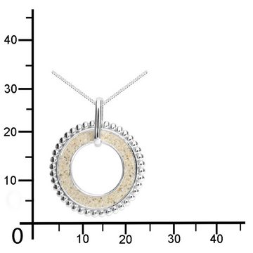 DUR Kette mit Anhänger - Strandzauber - Strandsand - Silber 925/000 -, (2-tlg)