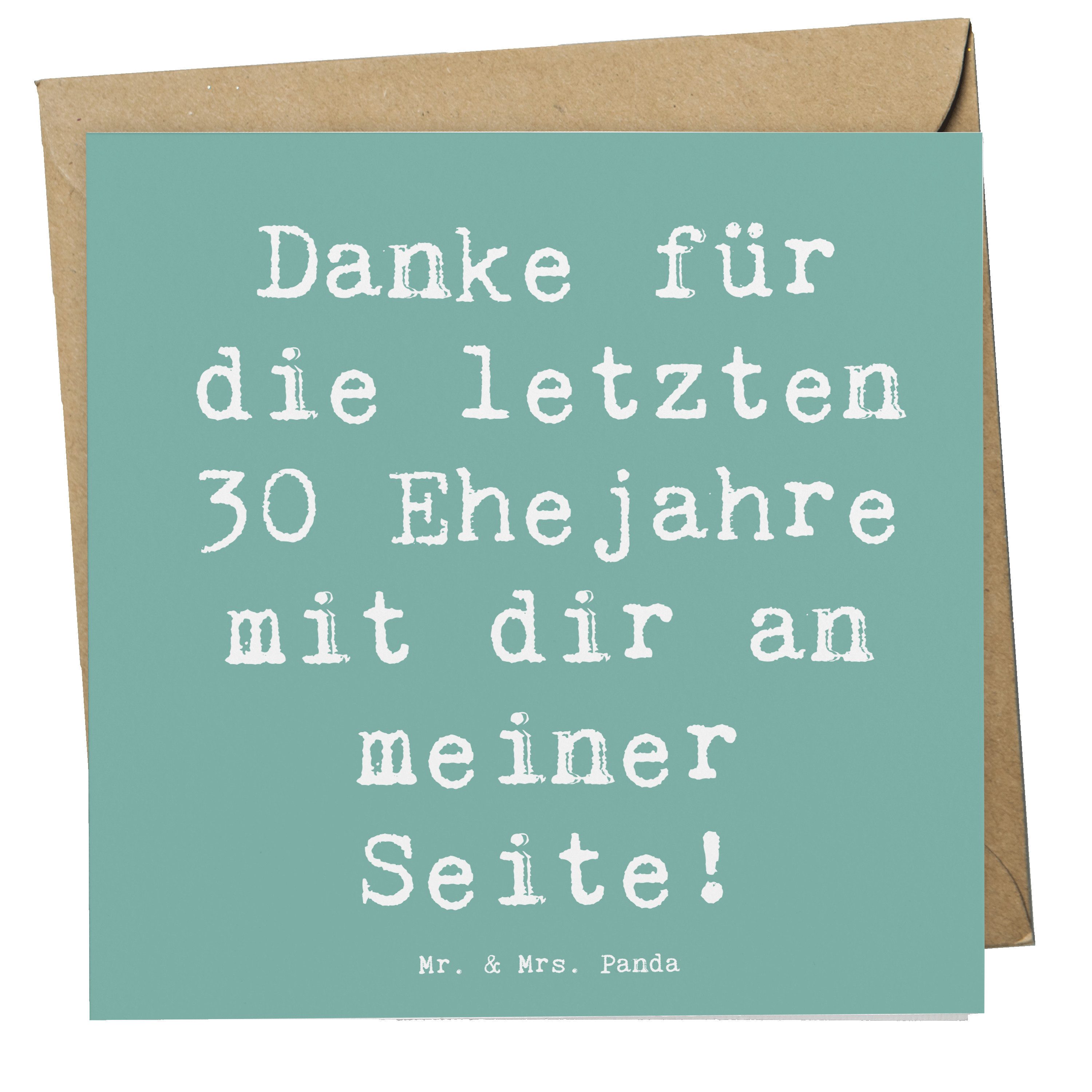Grußkarte 30. Hochzeitstag Perlenhochzeit - Meeresbrise - Geschenk, Karte, hand