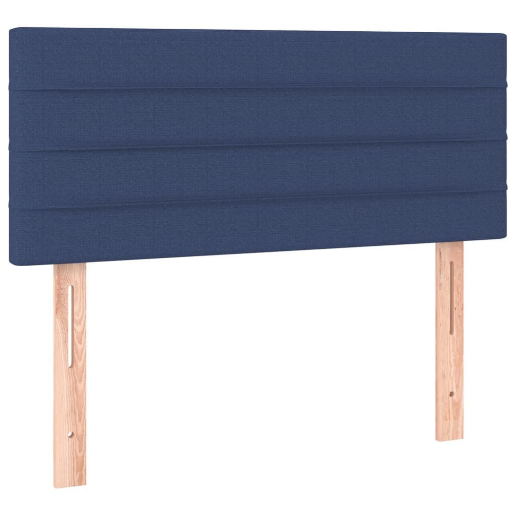 vidaXL Bett Kopfteil Blau 90x5x78/88 cm Stoff (1-tlg)