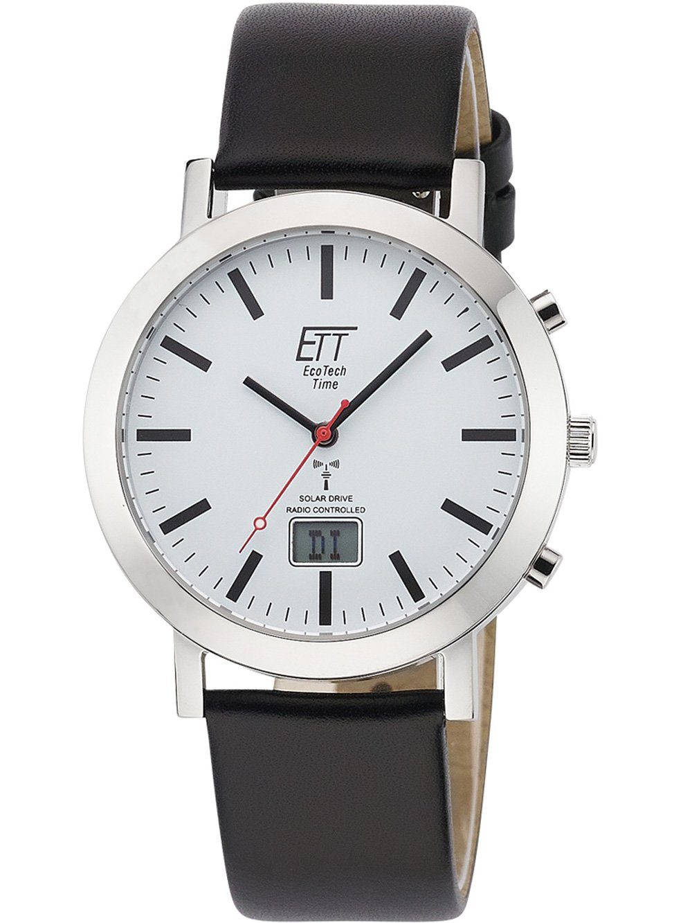 ETT Eco Tech Time Quarzuhr ETT EGS-11577-11L Herrenuhr Solar Funkuhr 41mm 5ATM ETT EGS-11577-11L Herrenuhr Solar Funkuhr 41mm 5ATM