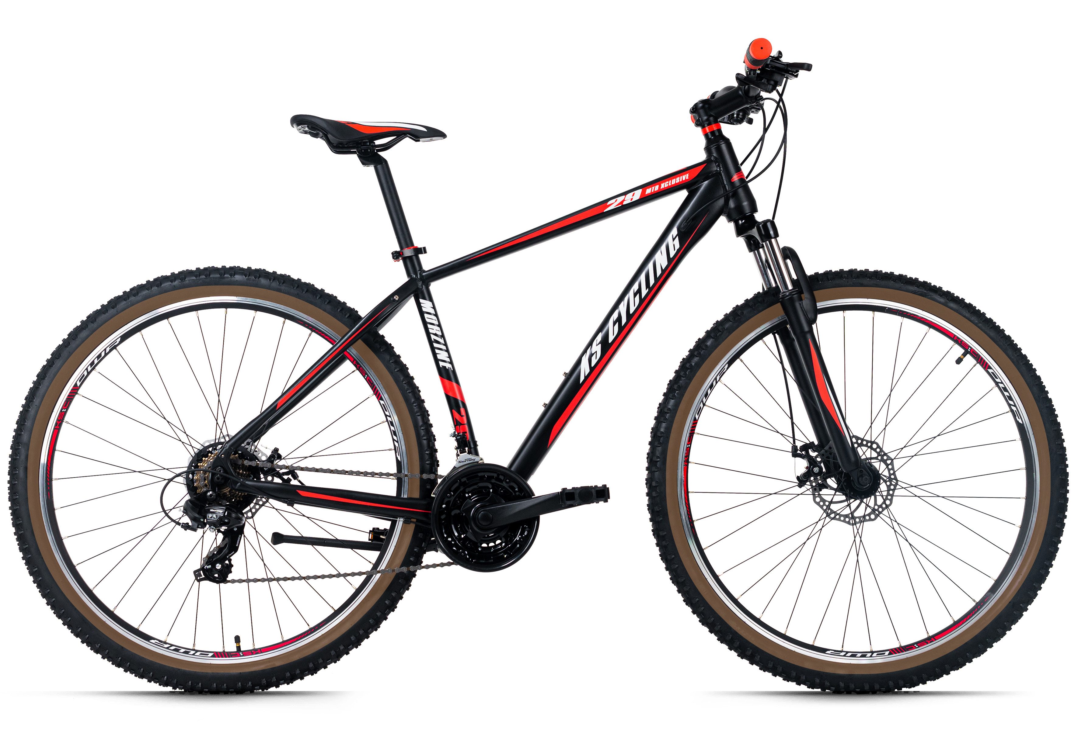 KS Cycling Mountainbike Hardtail 29'' Morzine schwarz-rot 21 Gänge, 21 Gang, Kettenschaltung