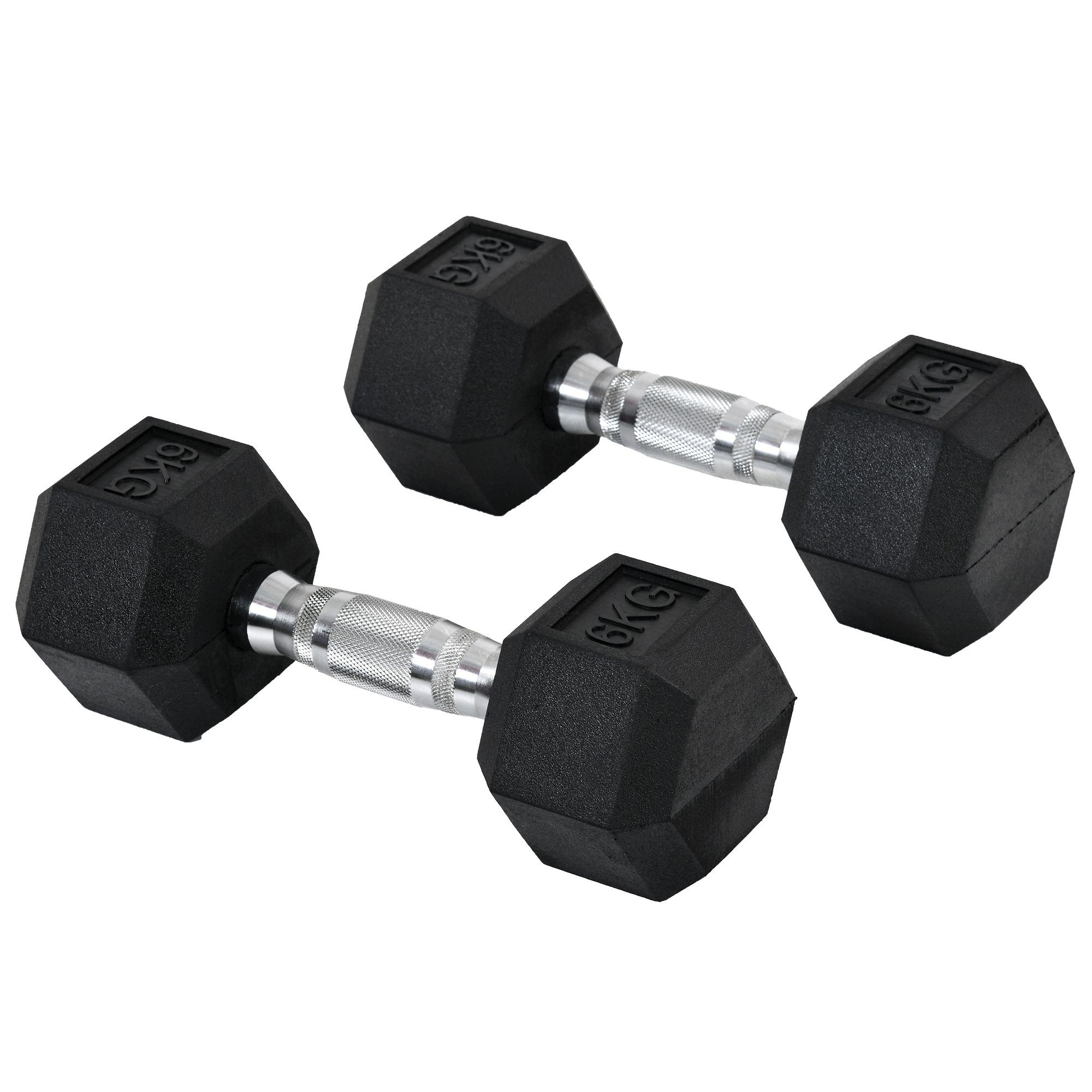 Hantel Hexagon Kurzhantel Gusseisen Gummi-Hantel