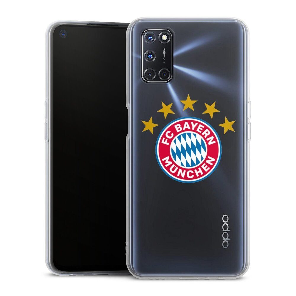 DeinDesign Handyhülle FC Bayern München FCB Sterne FCB Logo mit Sterne -  ohne Hintergrund, Oppo A72 Silikon Hülle Bumper Case Handy Schutzhülle  Smartphone Cover