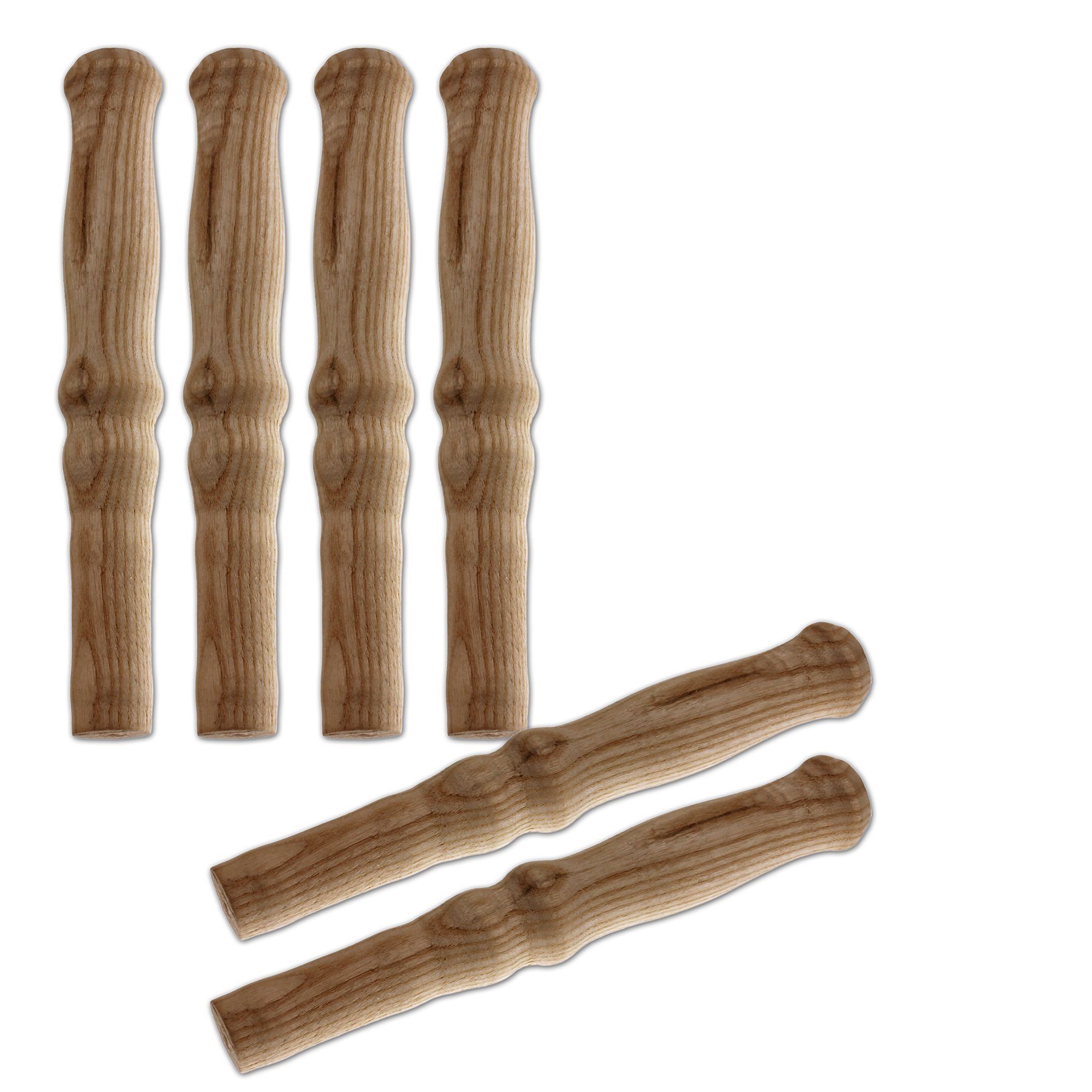 BigDean Stangengriff 6x Universal Holzgriffe Karrengriff Schiebkarre Schubkarrengriffe (Set, 6-St., Holzgriffe), Schubkarren, Schiebekarren, Sackkarren