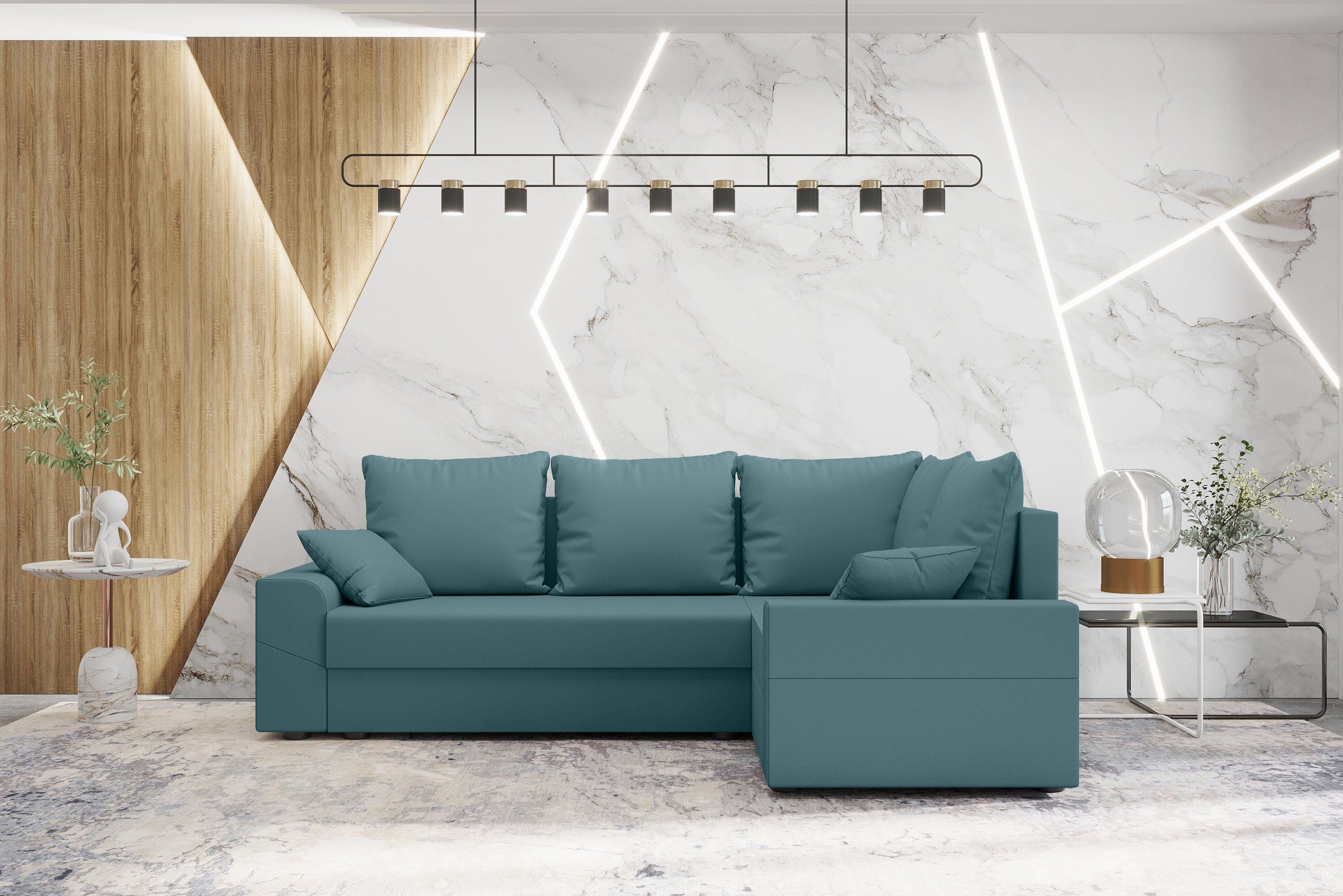 Stylefy Ecksofa Montero, L-Form, Eckcouch, Bettfunktion, Sofa, mit mit Modern Design Sitzkomfort, Bettkasten