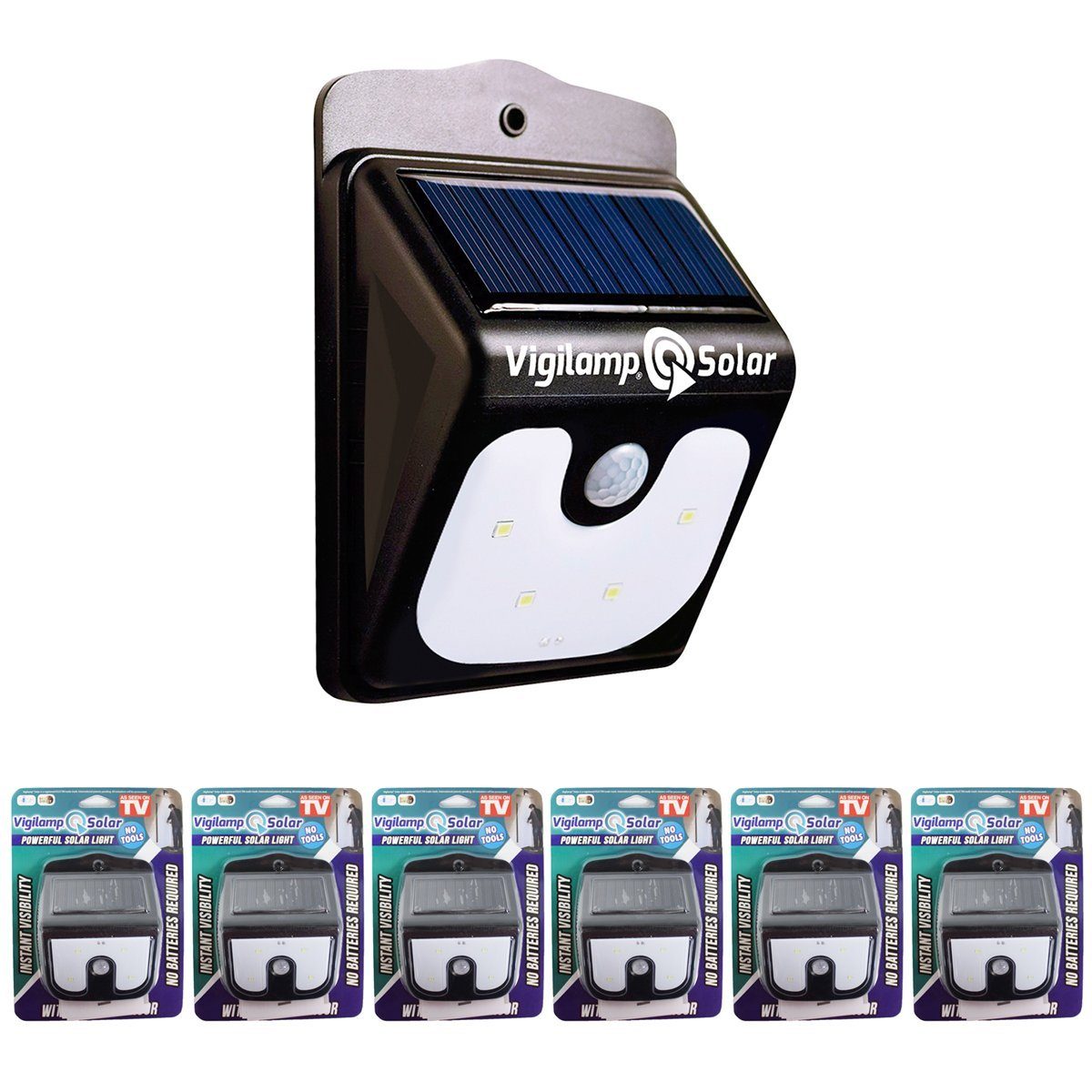 Best Direct® LED Solarleuchte Vigilamp Solar, 3, LED fest integriert, Warmweiß, mit Bewegungssensor, Außenleuchte für den Garten IP 44