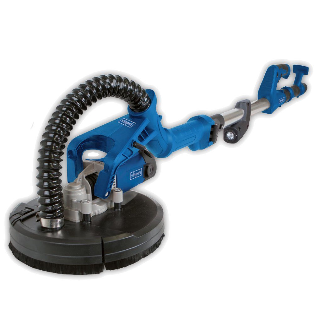 Scheppach Deckenschleifer Wandschleifer Deckenschleifer Langshalsschleifer Trockenbauschleifer, bis 90° neigbarer Schleifkopf, teleskopierbar von 145 - 170 cm