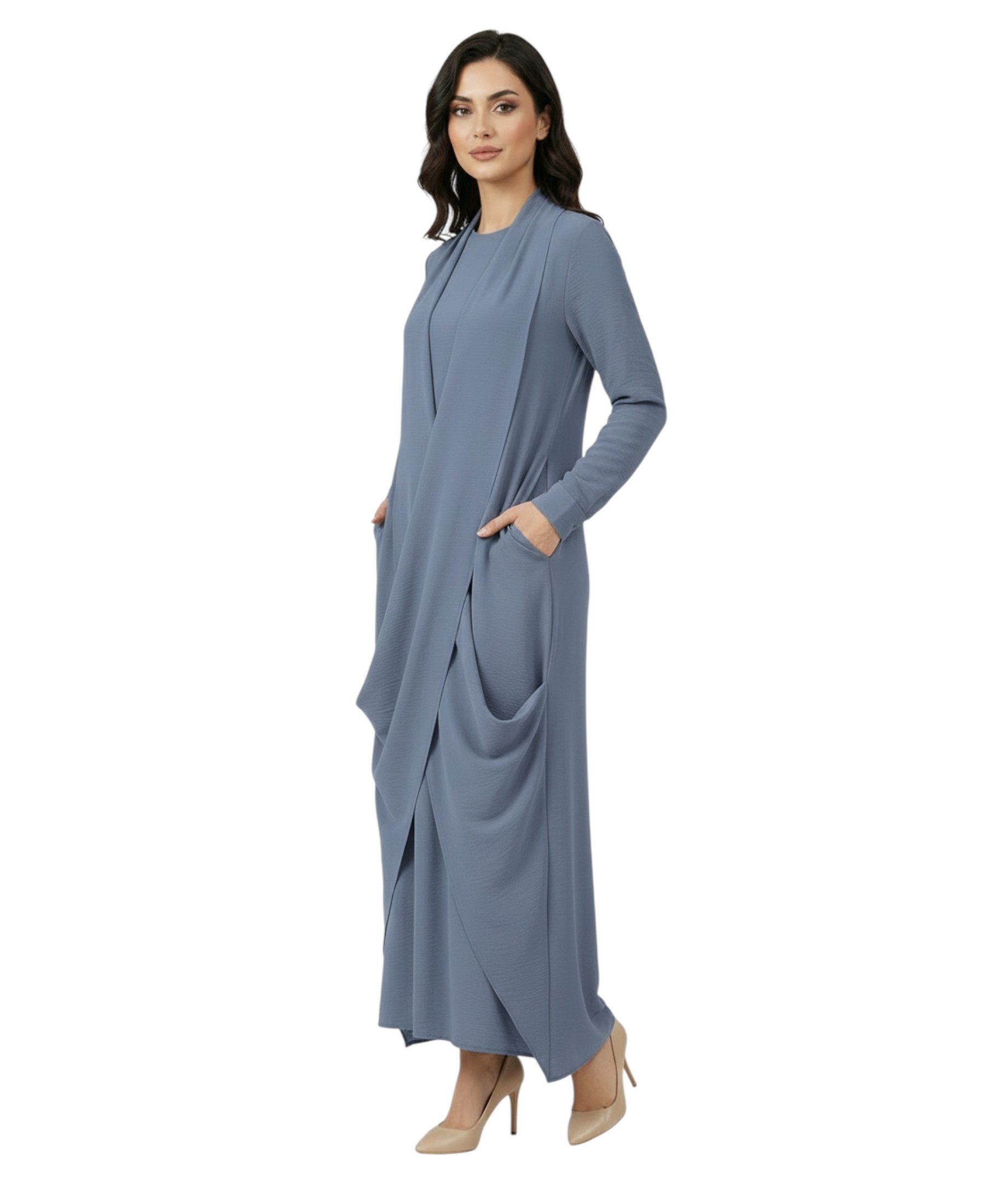 fashionshowcase Tunikakleid Damen Kleid aus Aerobin - Sommerkleid leichter, lockerer und luftiger Stoff