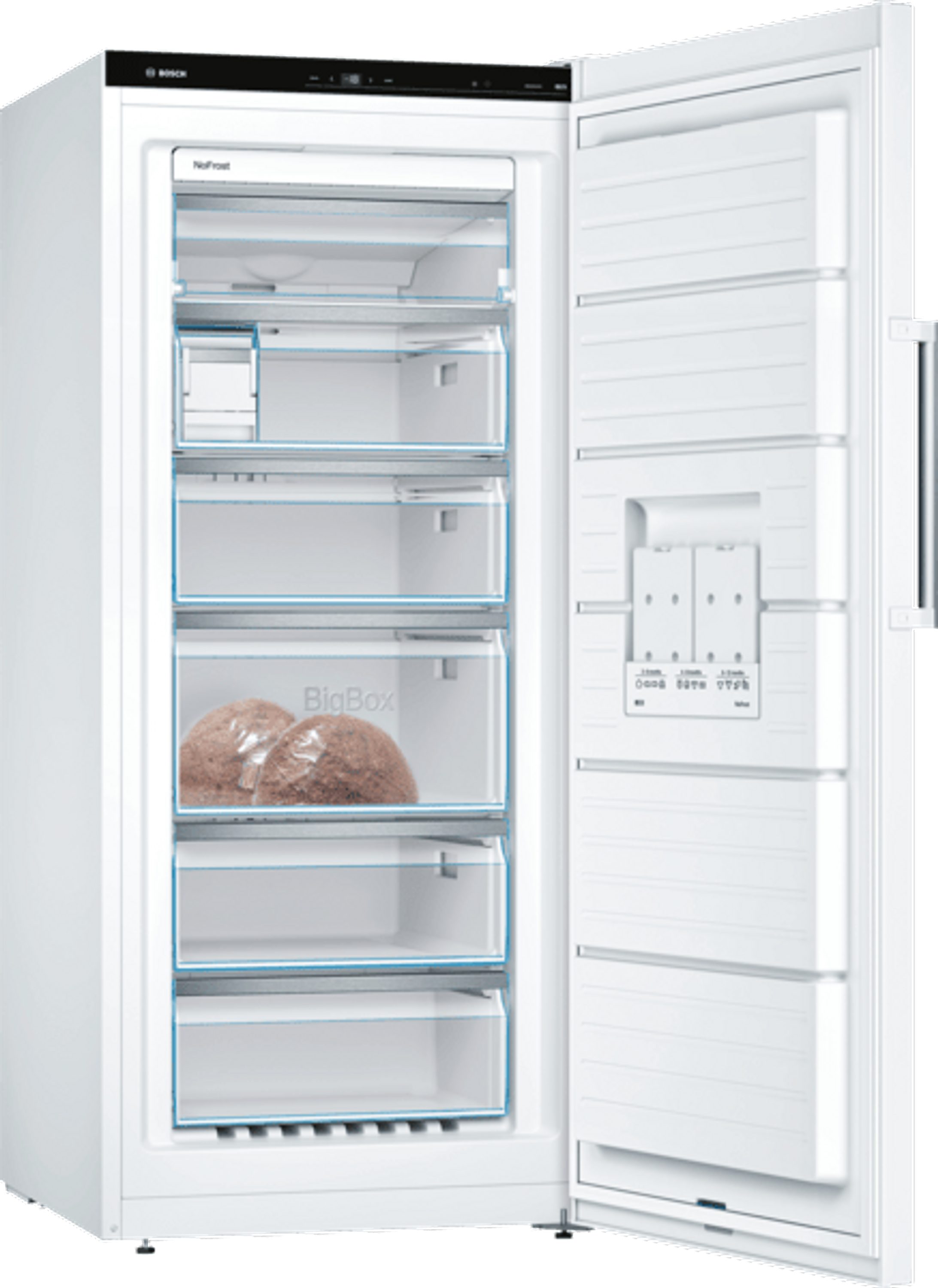 BOSCH Gefrierschrank GSN51AWDV, 161 cm hoch, 70 cm breit, BigBox, NoFrost, VarioZone