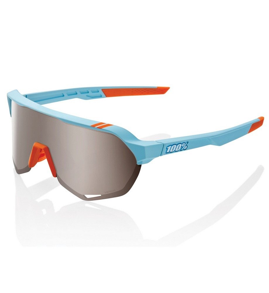 100% Sonnenbrille Sport S2 HiPER Mirror Lens blau/orange - 1 Brille mit Hardcase