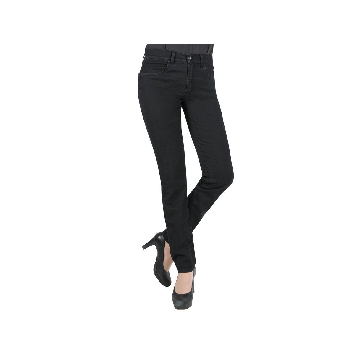 Zerres schwarz 5-Pocket-Jeans (1-tlg)