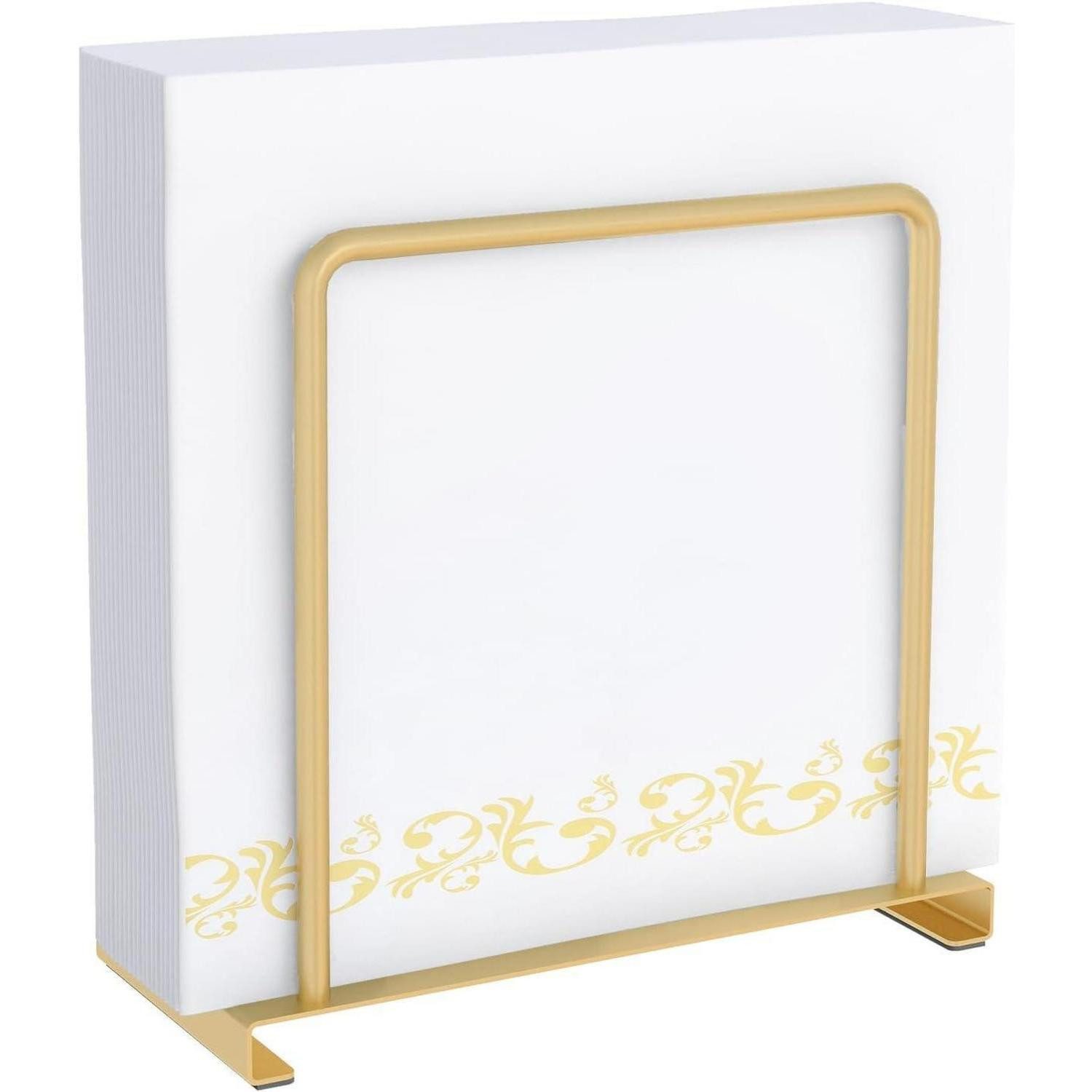LuxusKollektion Serviettenhalter Serviettenhalter Gold Metall Tisch Küchenzubehör Upgrade 14cm, Metall