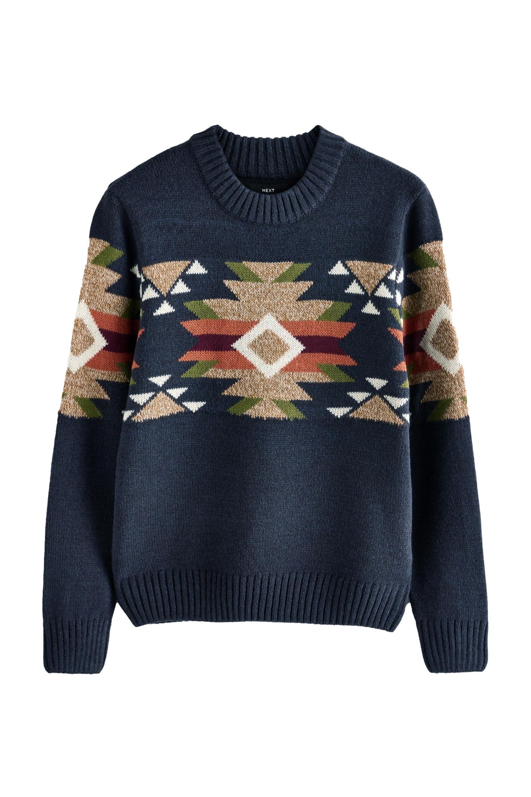 Rundhalspullover Regular Fit Rundhalspullover im Navajo-Stil Wolle