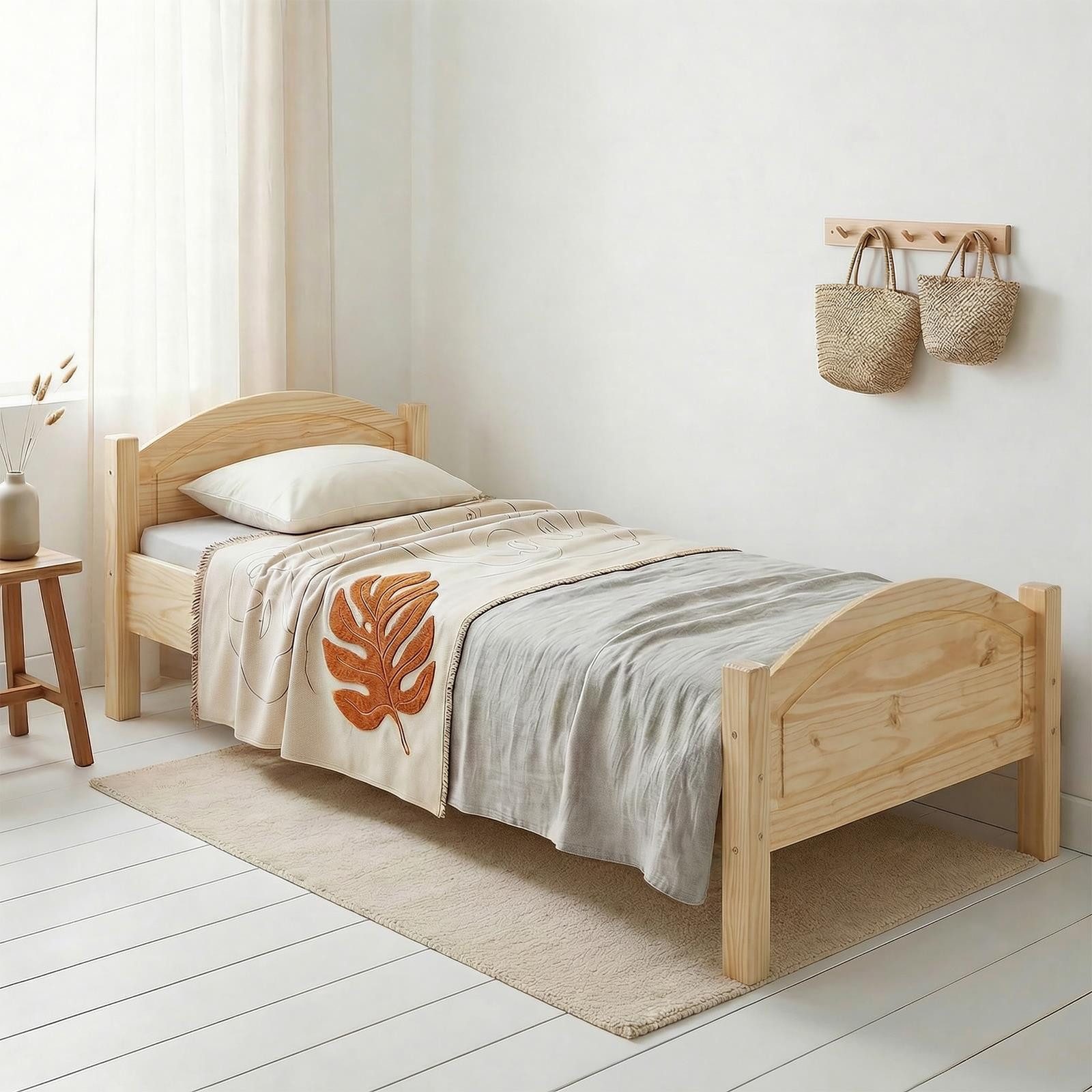IDIMEX Massivholzbett FLIMS, Massivholzbett Bettgestell Landhausbett Doppelbett Einzelbett Kiefer
